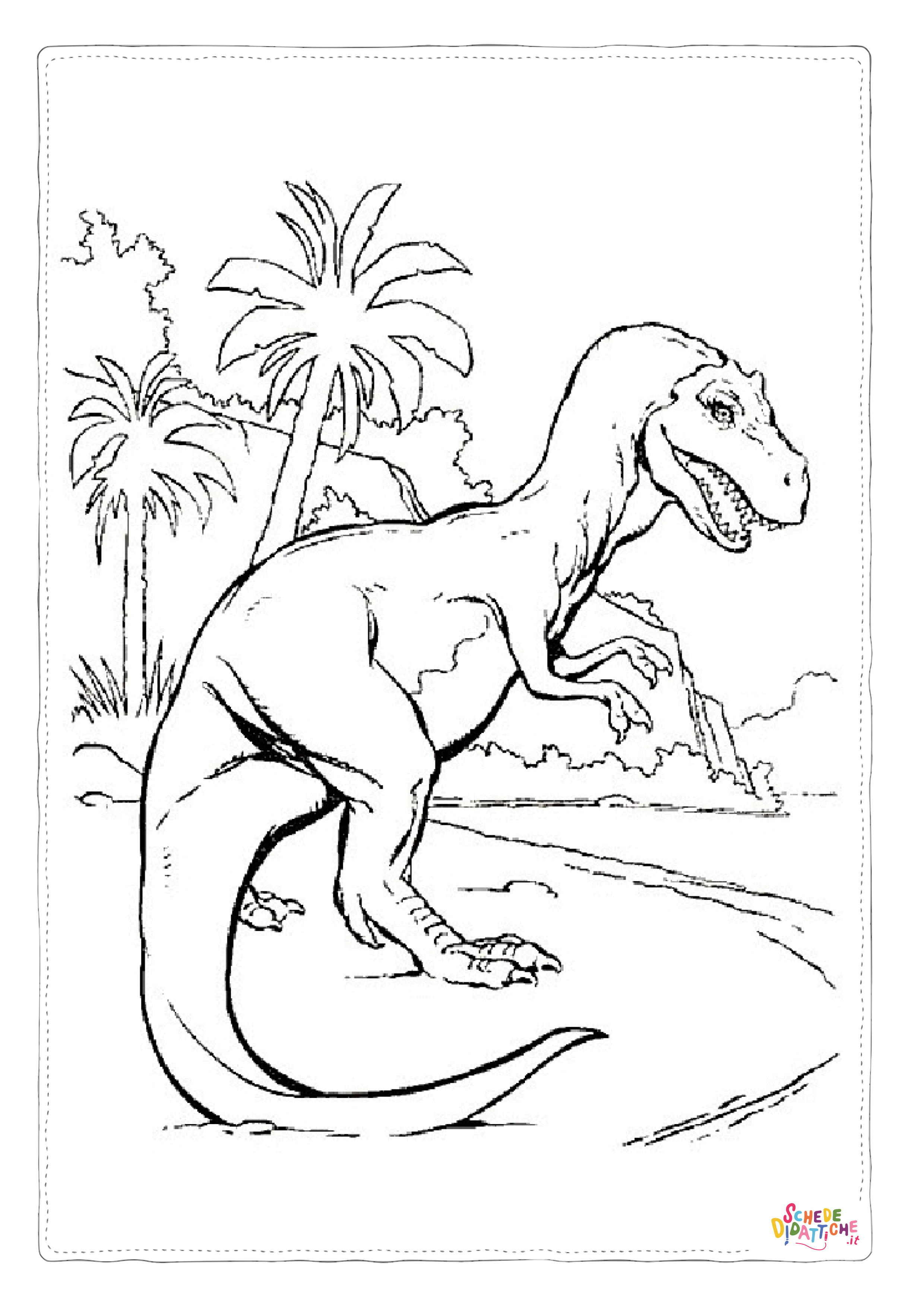 Disegno "Disegno di Tirannosauro da stampare e colorare 40" Disegno di Tirannosauro da stampare e colorare 40