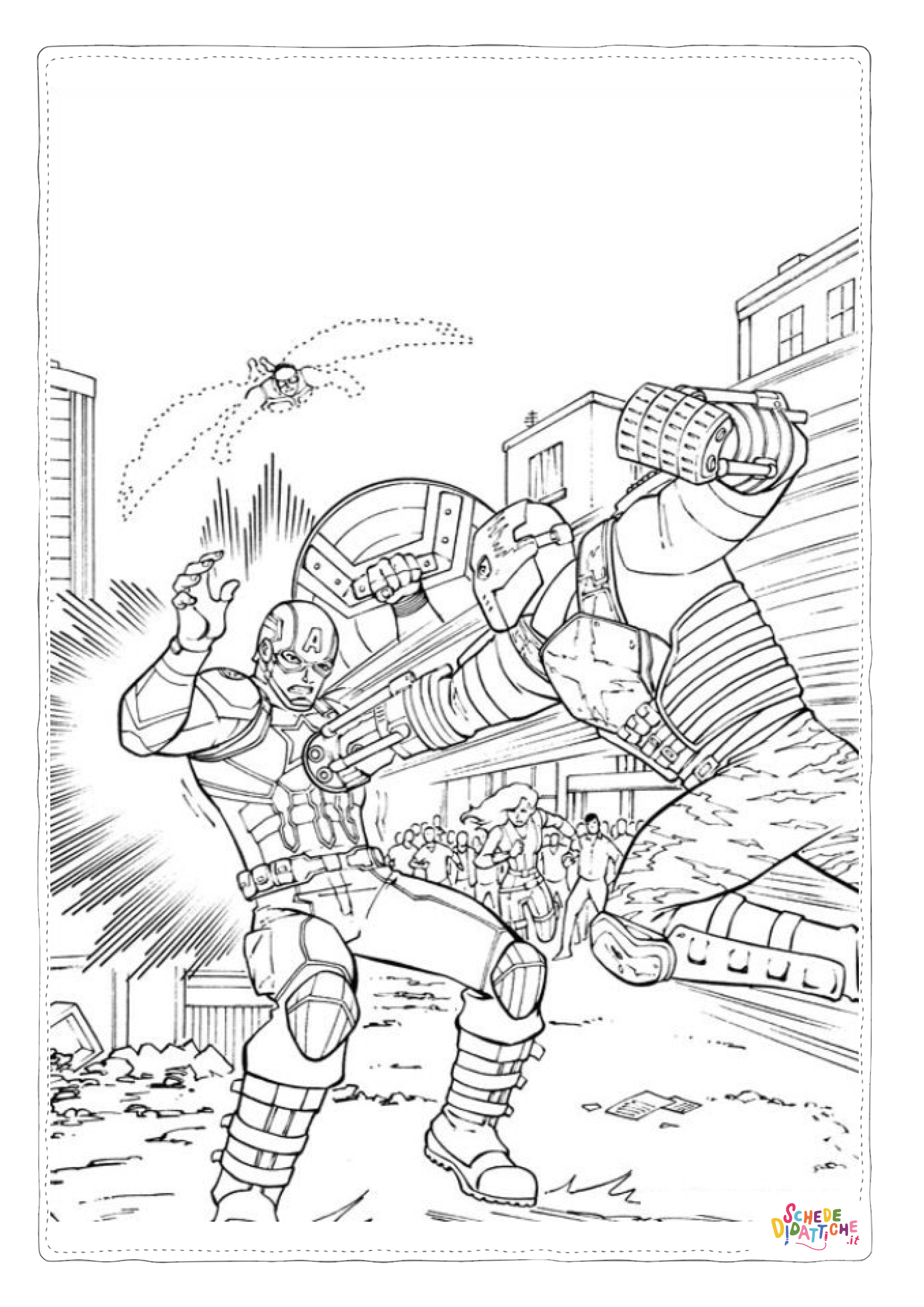 Disegno "Disegno di Capitan America da stampare e colorare 8" Disegno di Capitan America da stampare e colorare 8