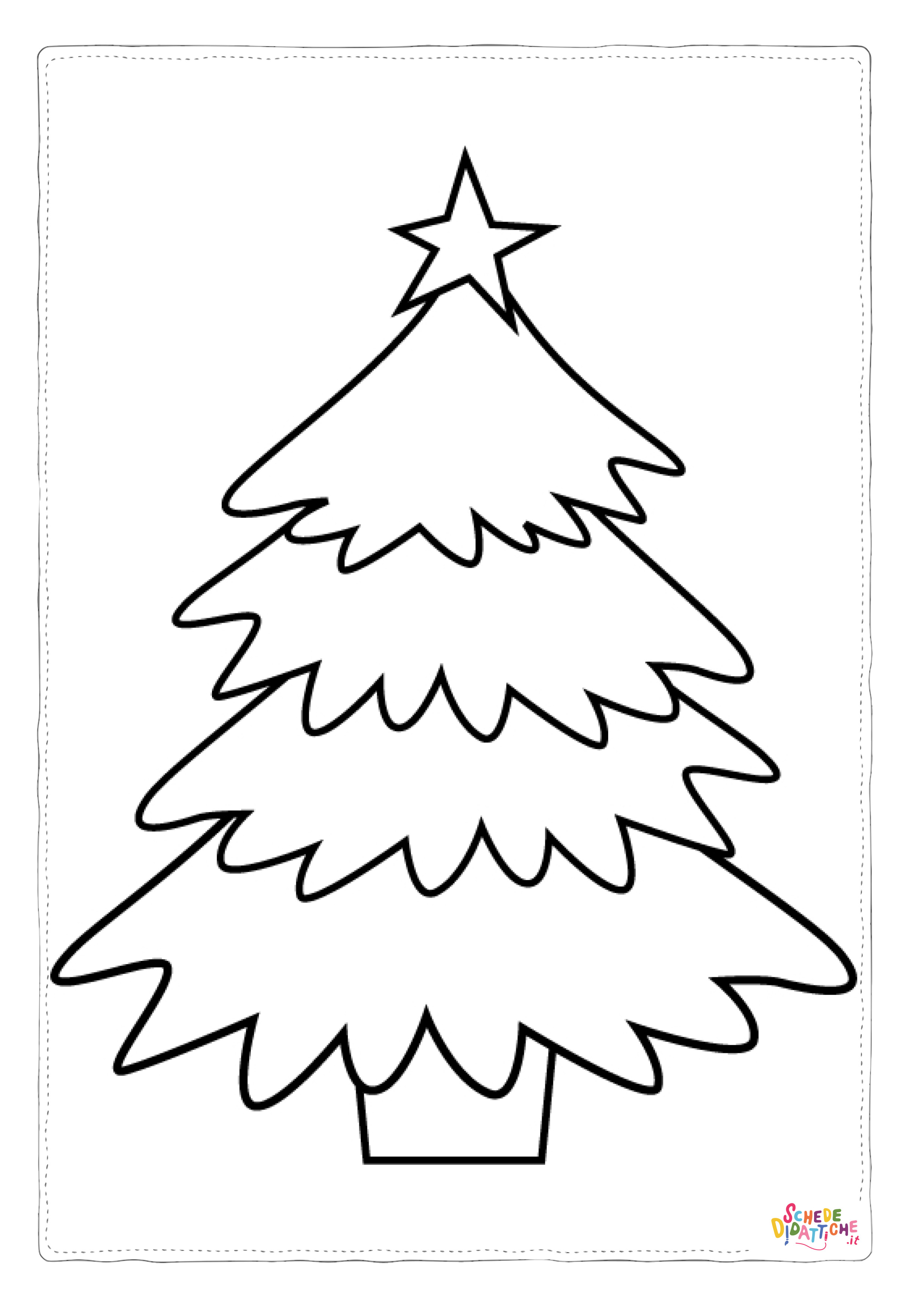 Disegno di albero di Natale da stampare e colorare 110