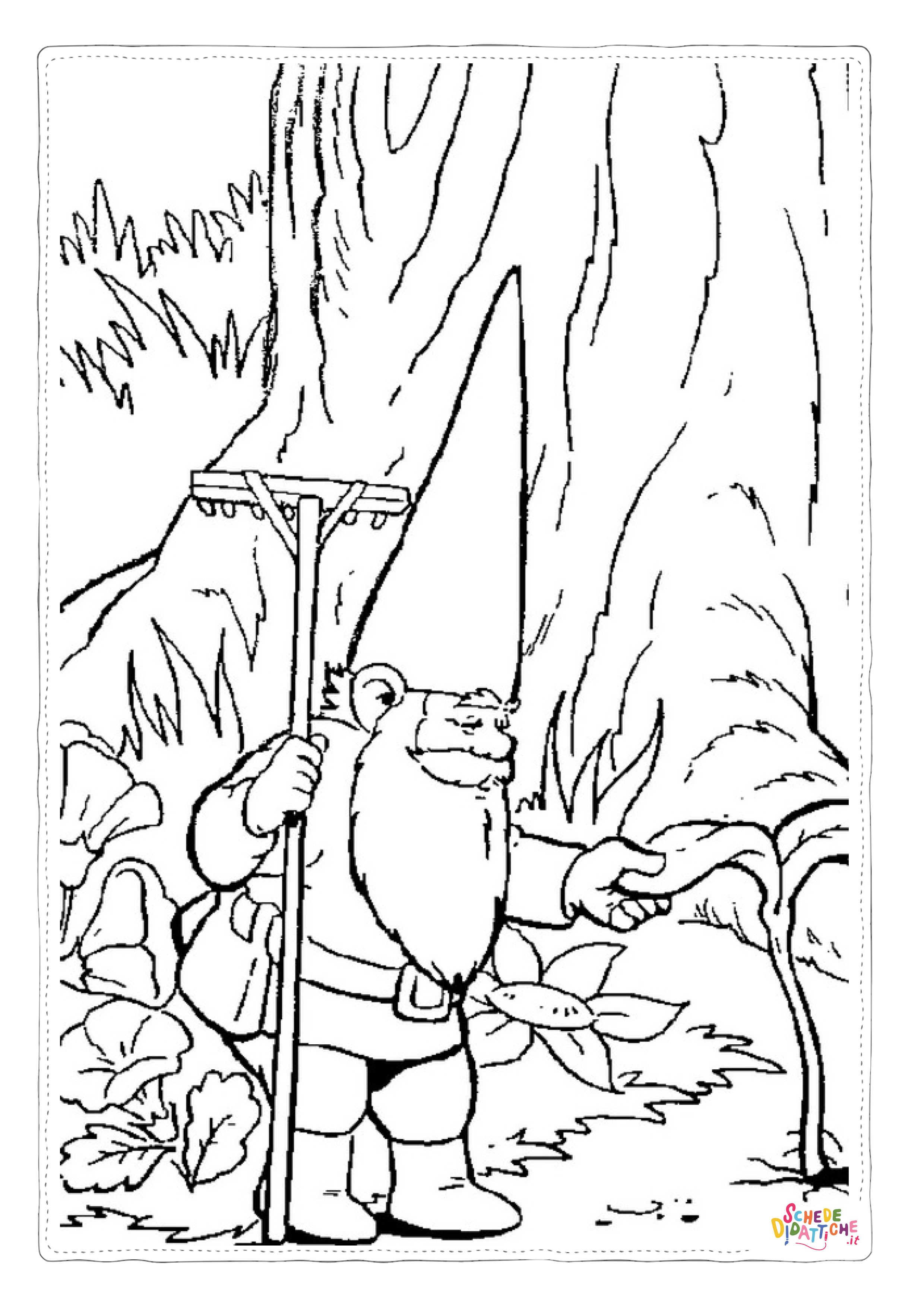 Disegno "Disegno di gnomo e folletto da stampare e colorare 26" Disegno di gnomo e folletto da stampare e colorare 26