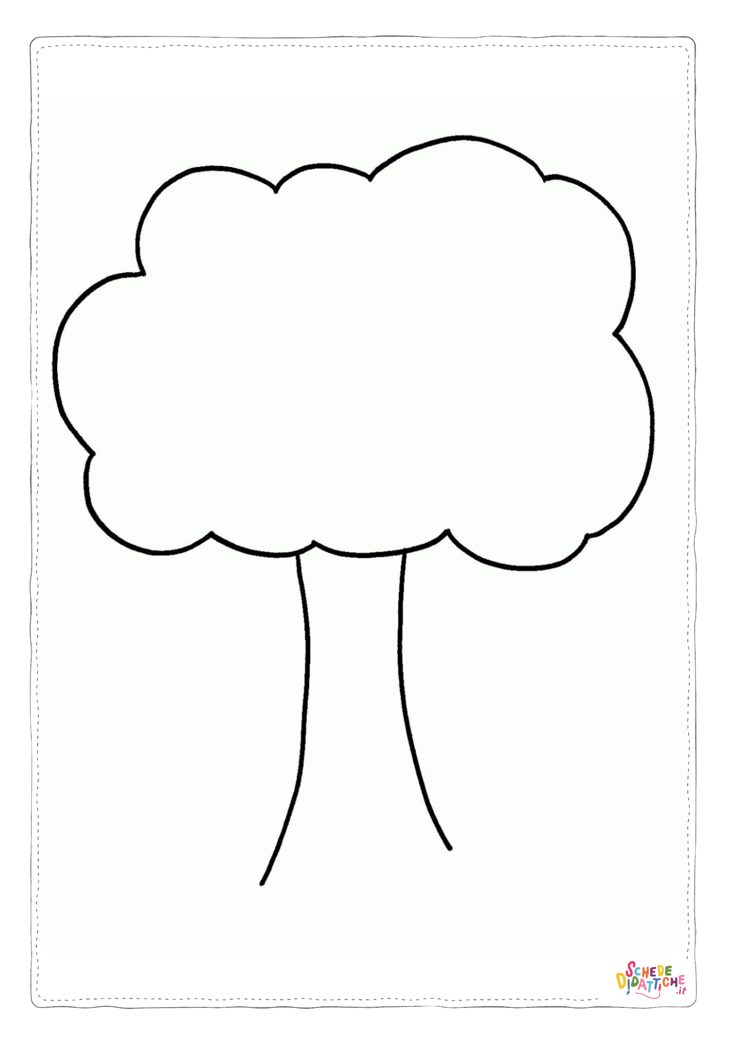Disegno "Disegno di albero da stampare e colorare 2" Disegno di albero da stampare e colorare 2