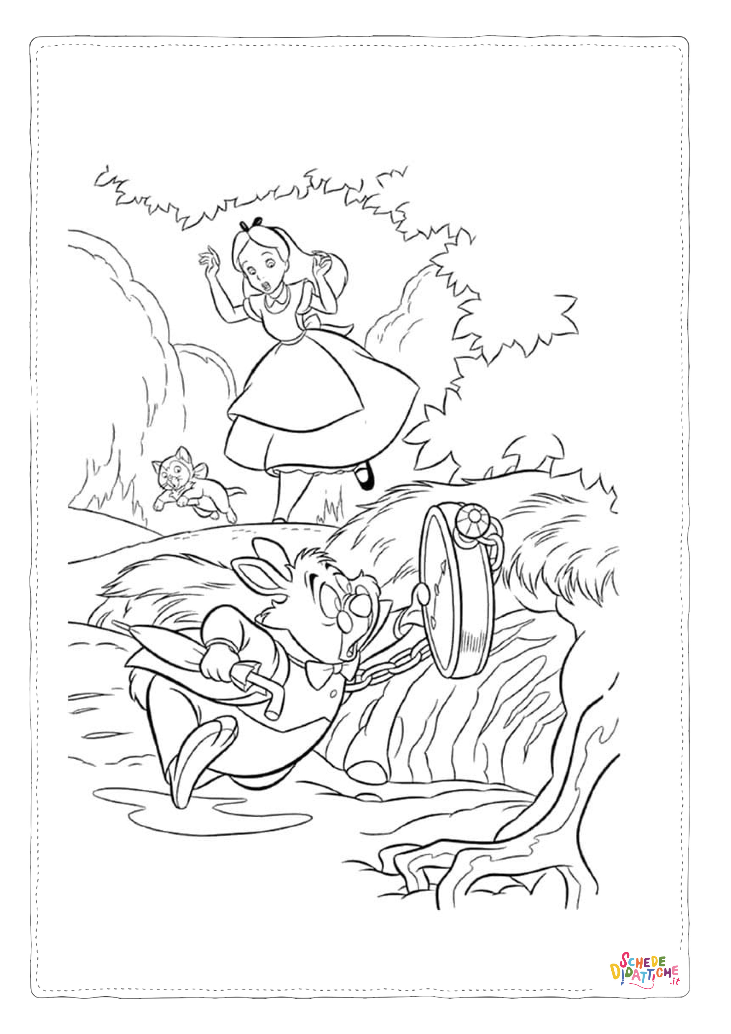 Disegno "Disegno di Alice nel paese delle meraviglie da stampare e colorare 83" Disegno di Alice nel paese delle meraviglie da stampare e colorare 83