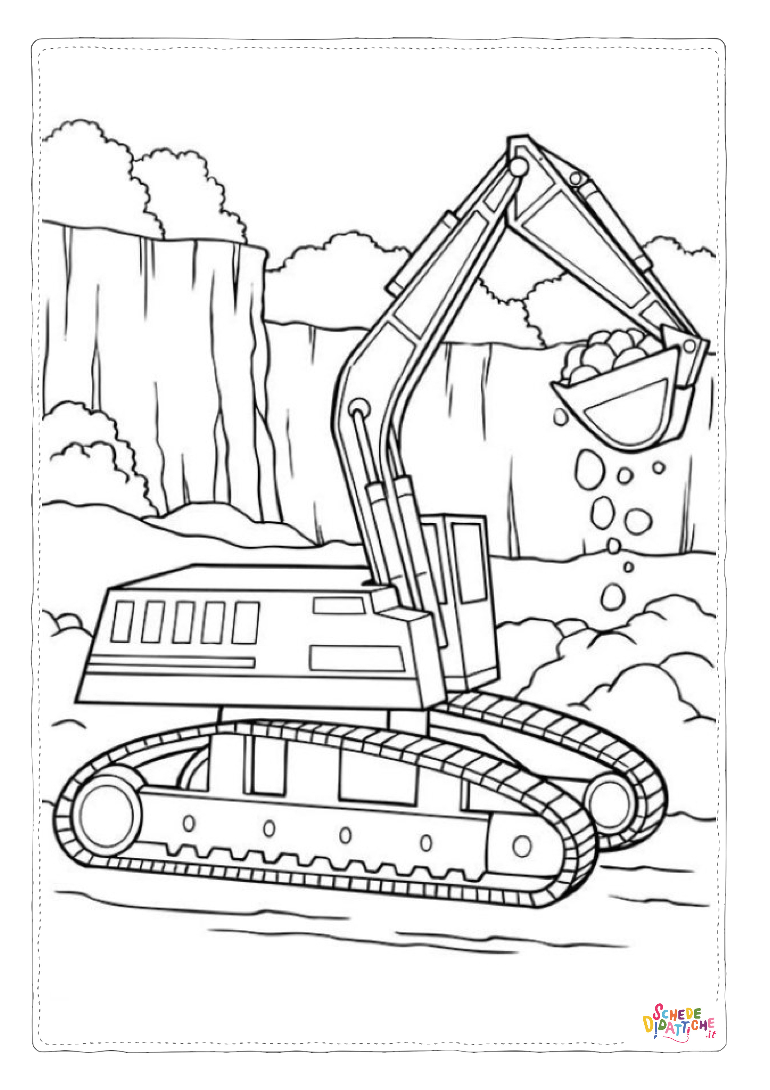 Disegno "Disegno di mezzo da lavoro da stampare e colorare 32" Disegno di mezzo da lavoro da stampare e colorare 32