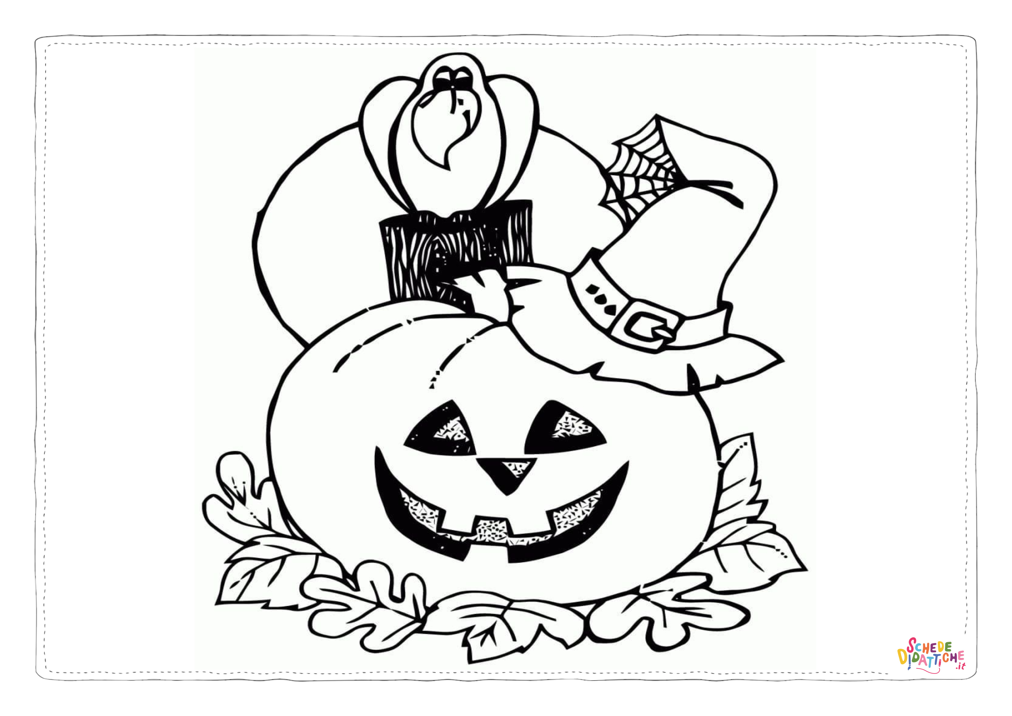 Disegno "Disegno di zucca di Halloween da stampare e colorare 219" Disegno di zucca di Halloween da stampare e colorare 219