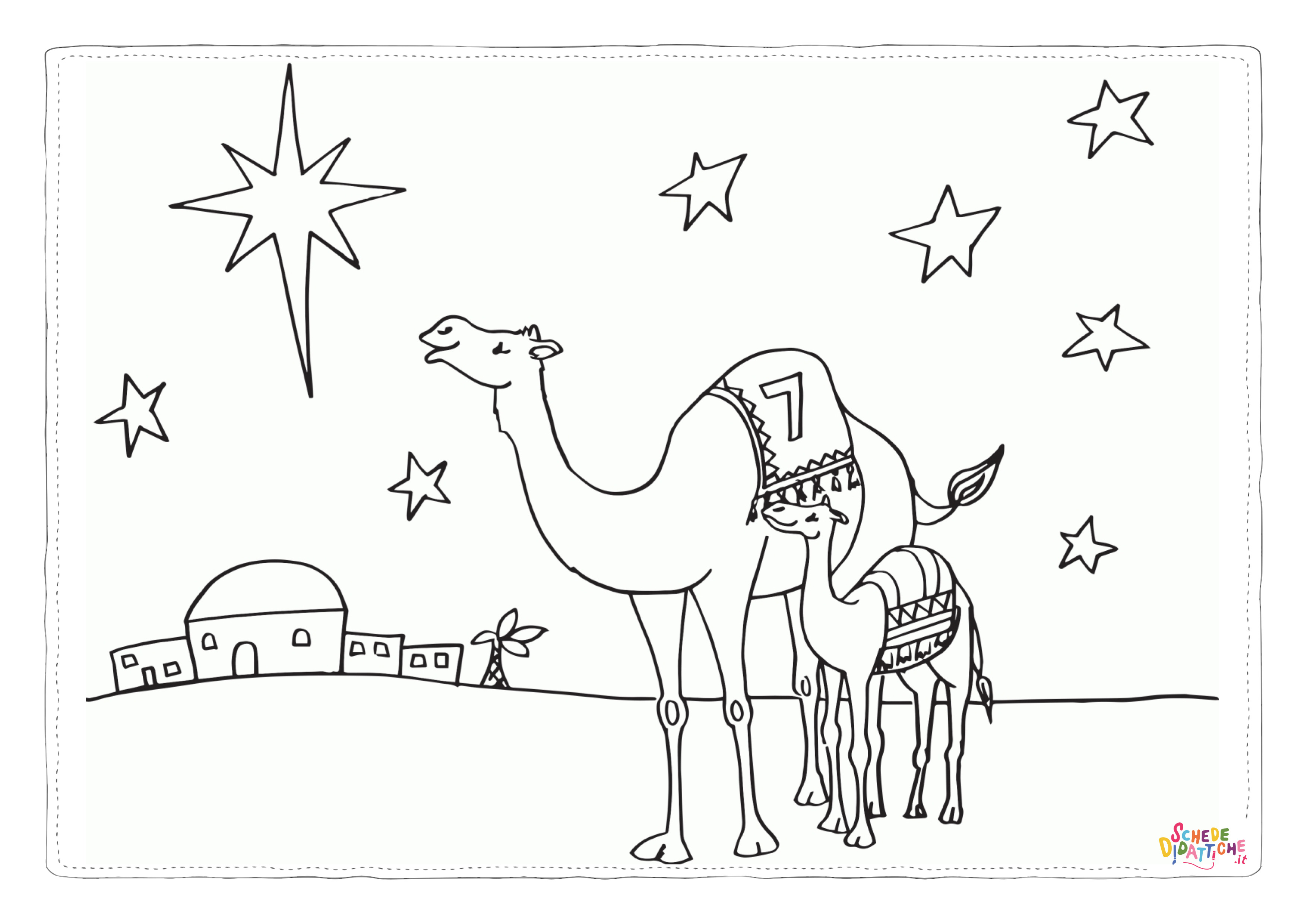 Disegno "Disegno di animale natalizio da stampare e colorare 2" Disegno di animale natalizio da stampare e colorare 2