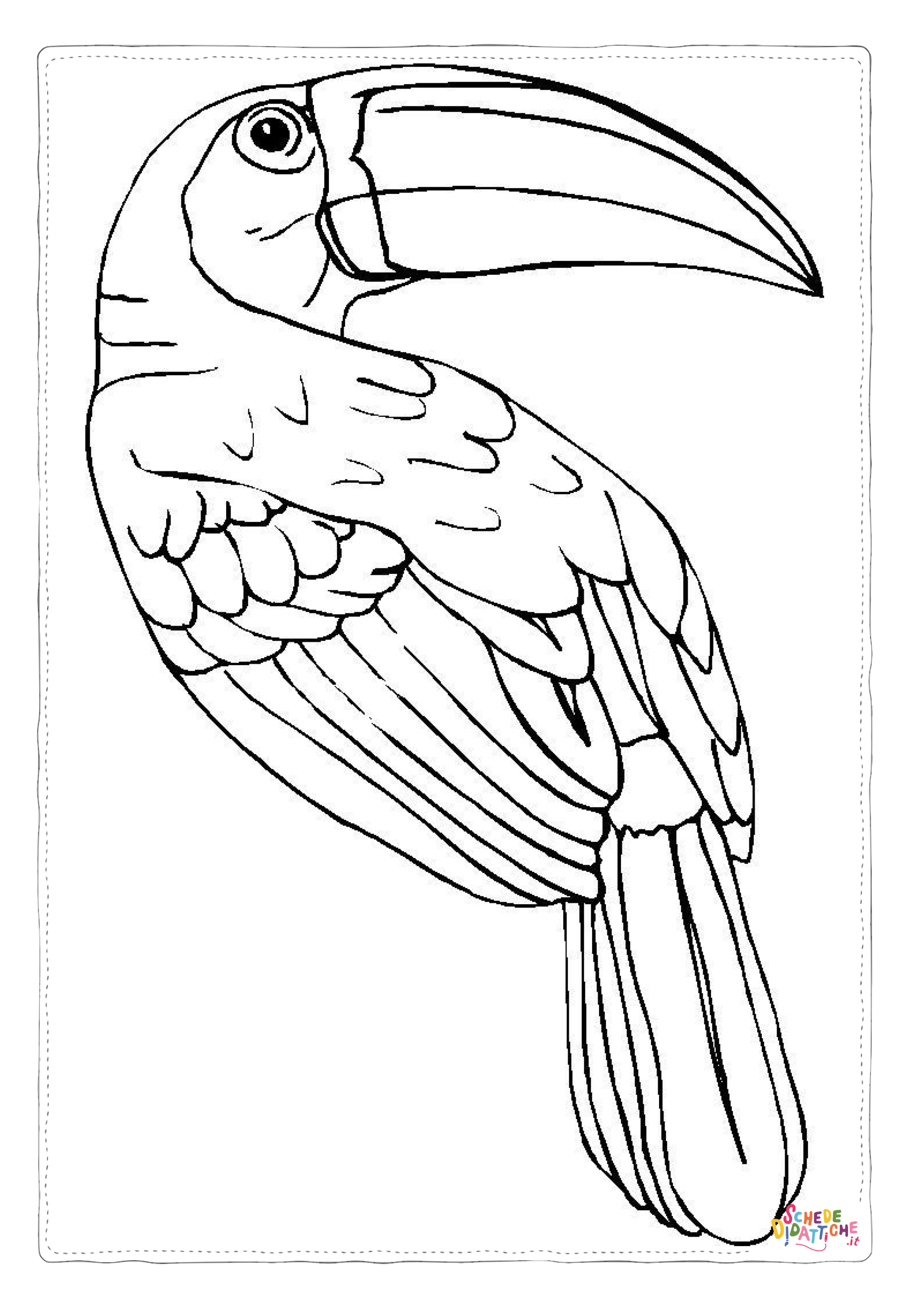 Disegno "Disegno di tucano da stampare e colorare 9" Disegno di tucano da stampare e colorare 9