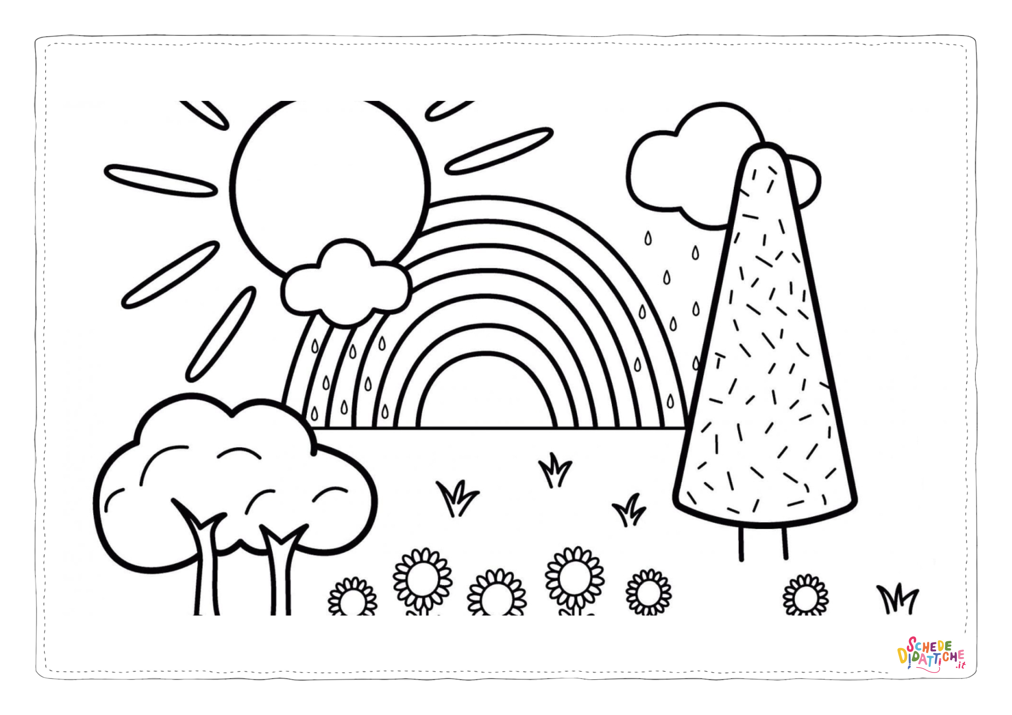 Disegno "Disegno di arcobaleno da stampare e colorare 47" Disegno di arcobaleno da stampare e colorare 47
