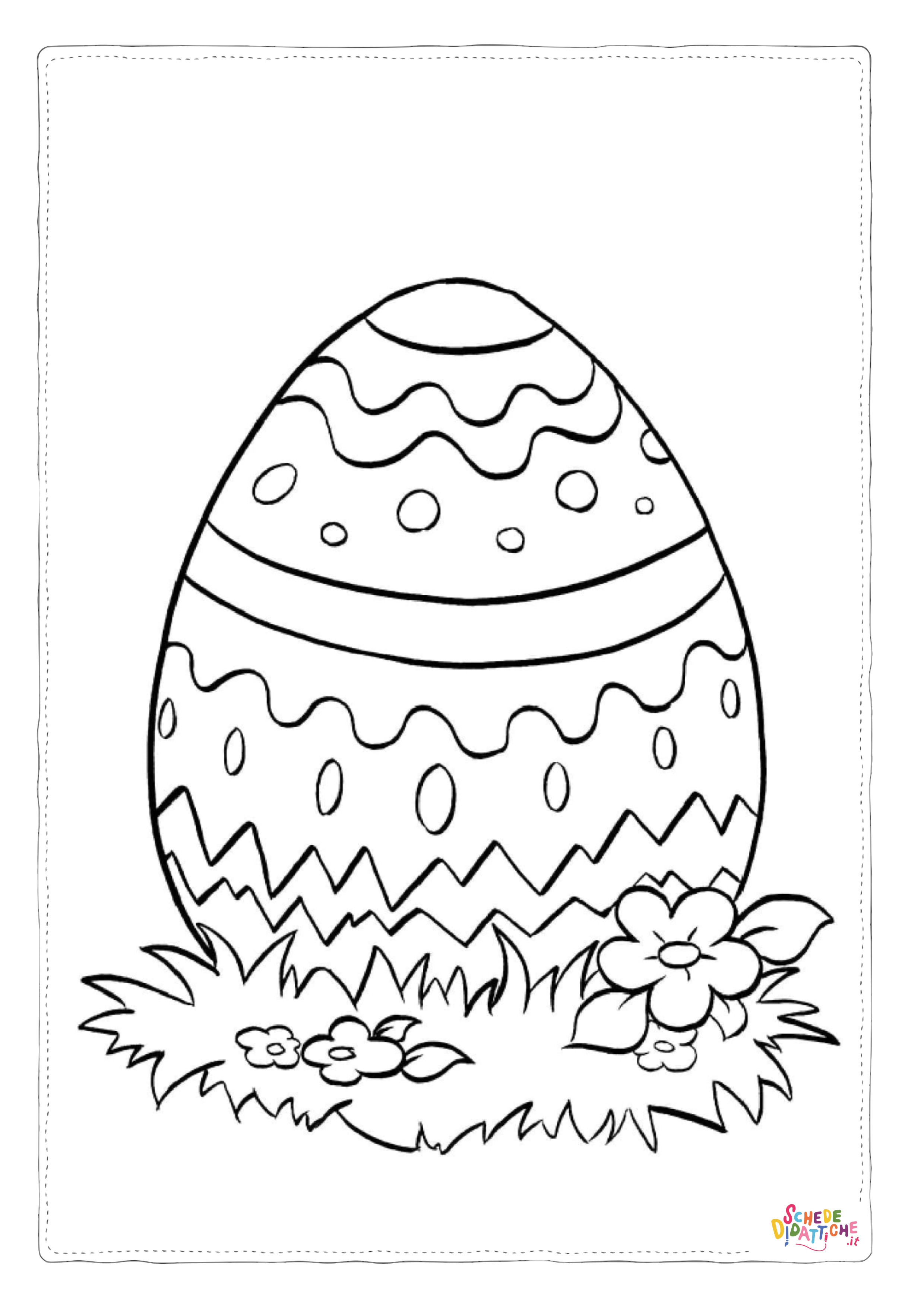 Disegno "Disegno di uovo di Pasqua da stampare e colorare 128" Disegno di uovo di Pasqua da stampare e colorare 128