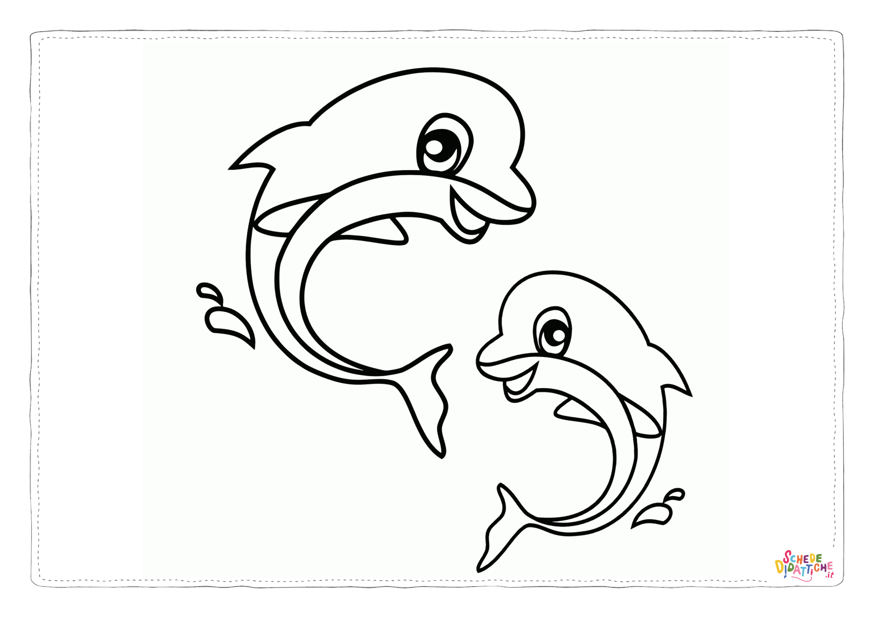 Disegno "Disegno di delfino da stampare e colorare 20" Disegno di delfino da stampare e colorare 20
