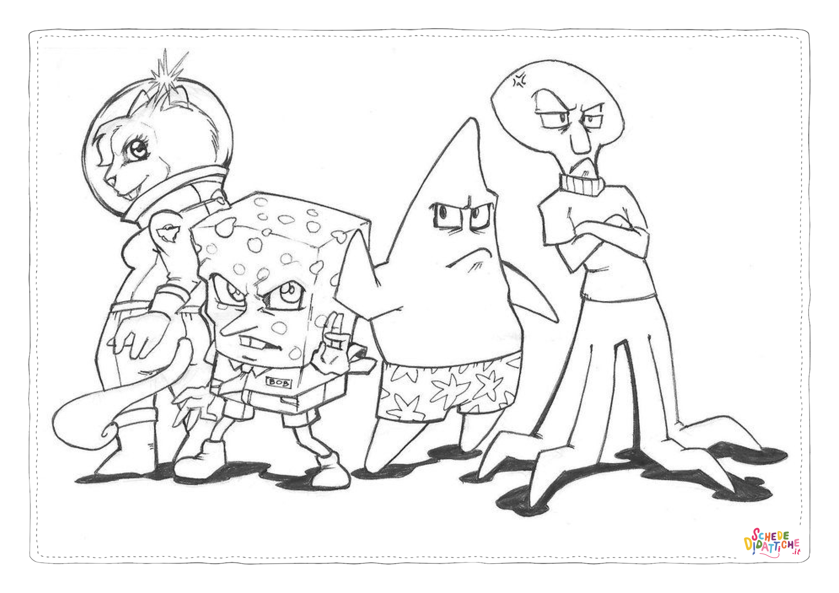 Disegno "Disegno di Spongebob da stampare e colorare 82" Disegno di Spongebob da stampare e colorare 82