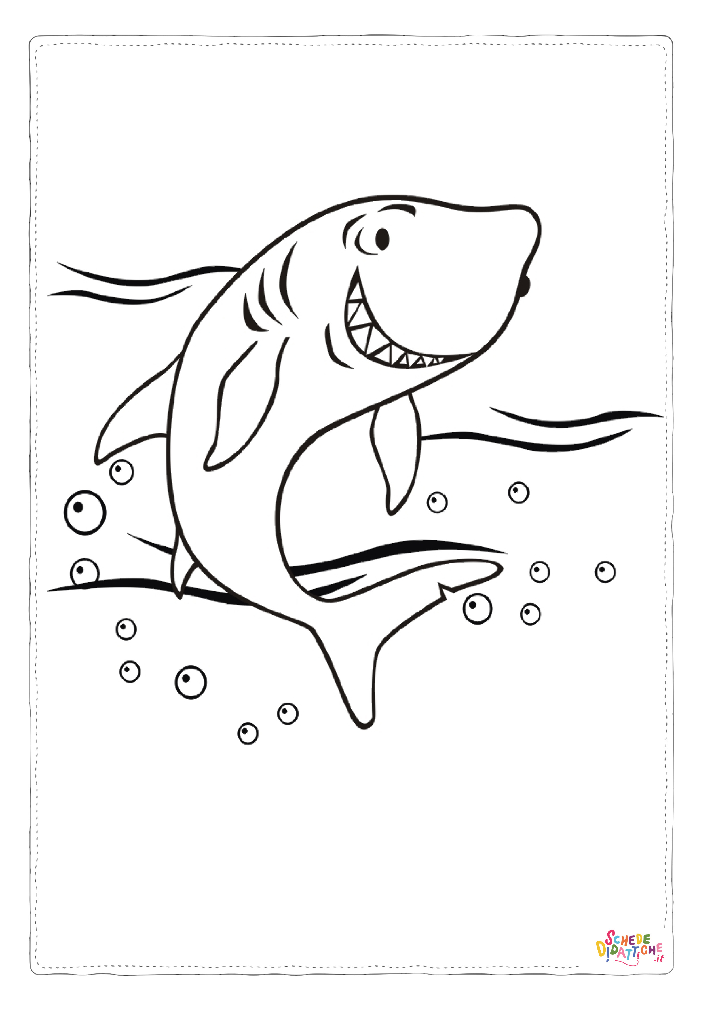 Disegno "Disegno di squalo da stampare e colorare 26" Disegno di squalo da stampare e colorare 26
