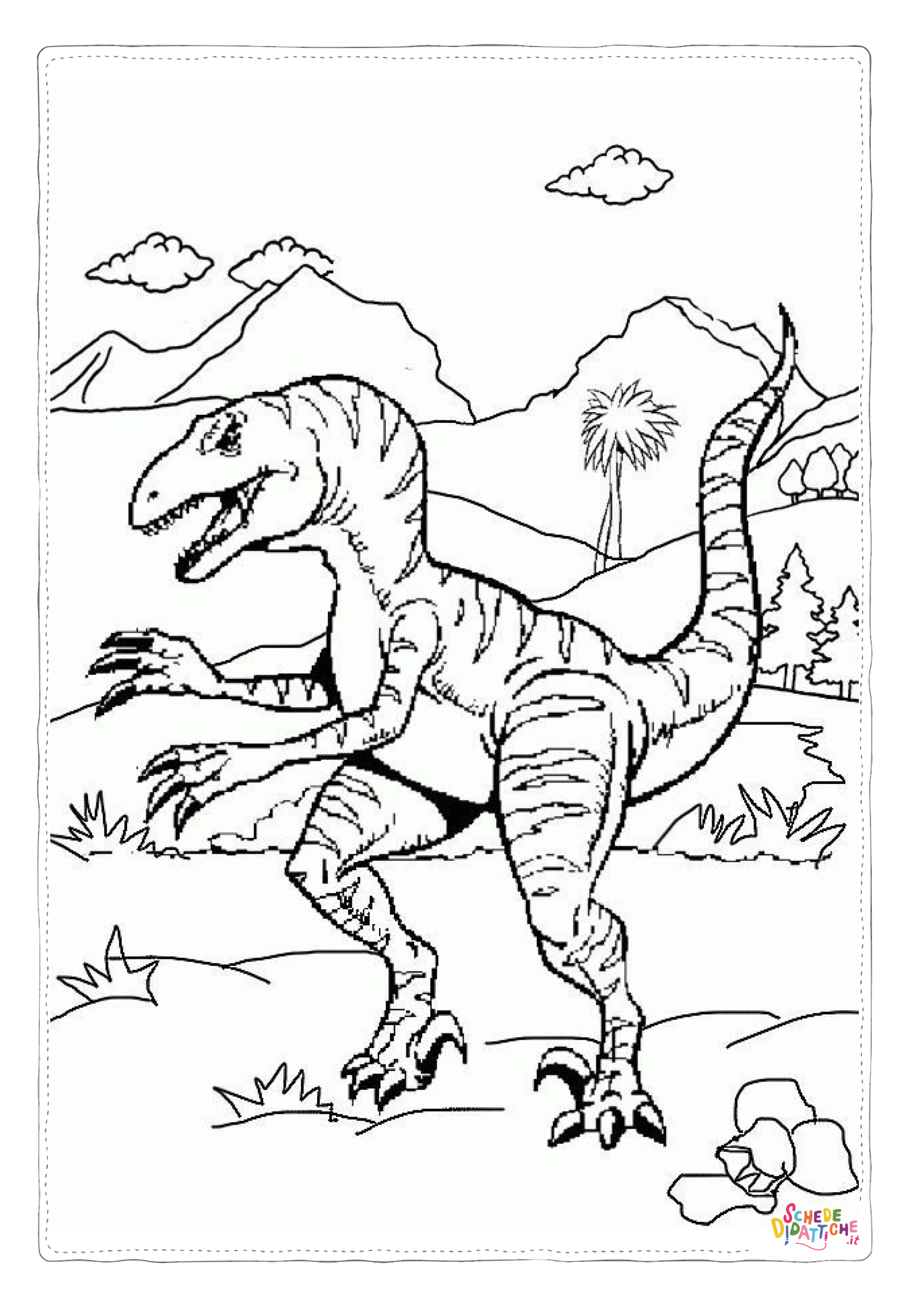 Disegno "Disegno di Tirannosauro da stampare e colorare 87" Disegno di Tirannosauro da stampare e colorare 87
