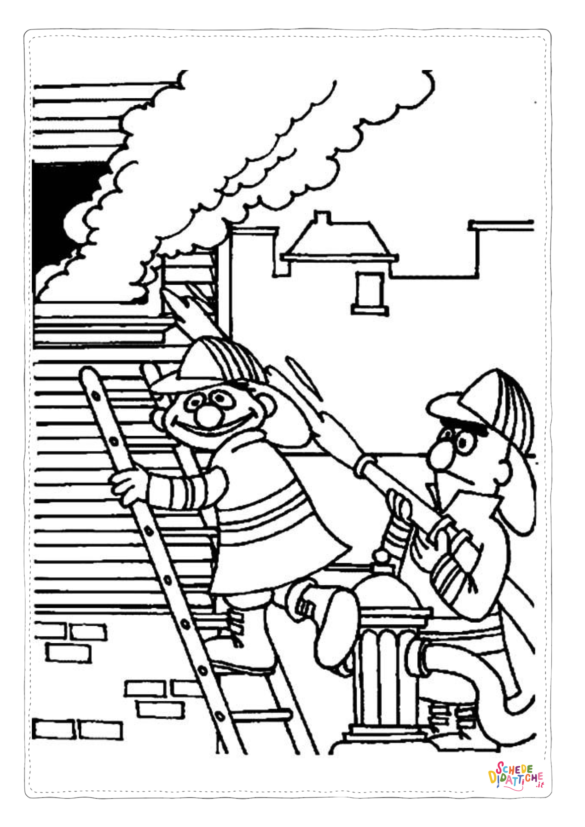 Disegno "Disegno di pompiere da stampare e colorare 54" Disegno di pompiere da stampare e colorare 54