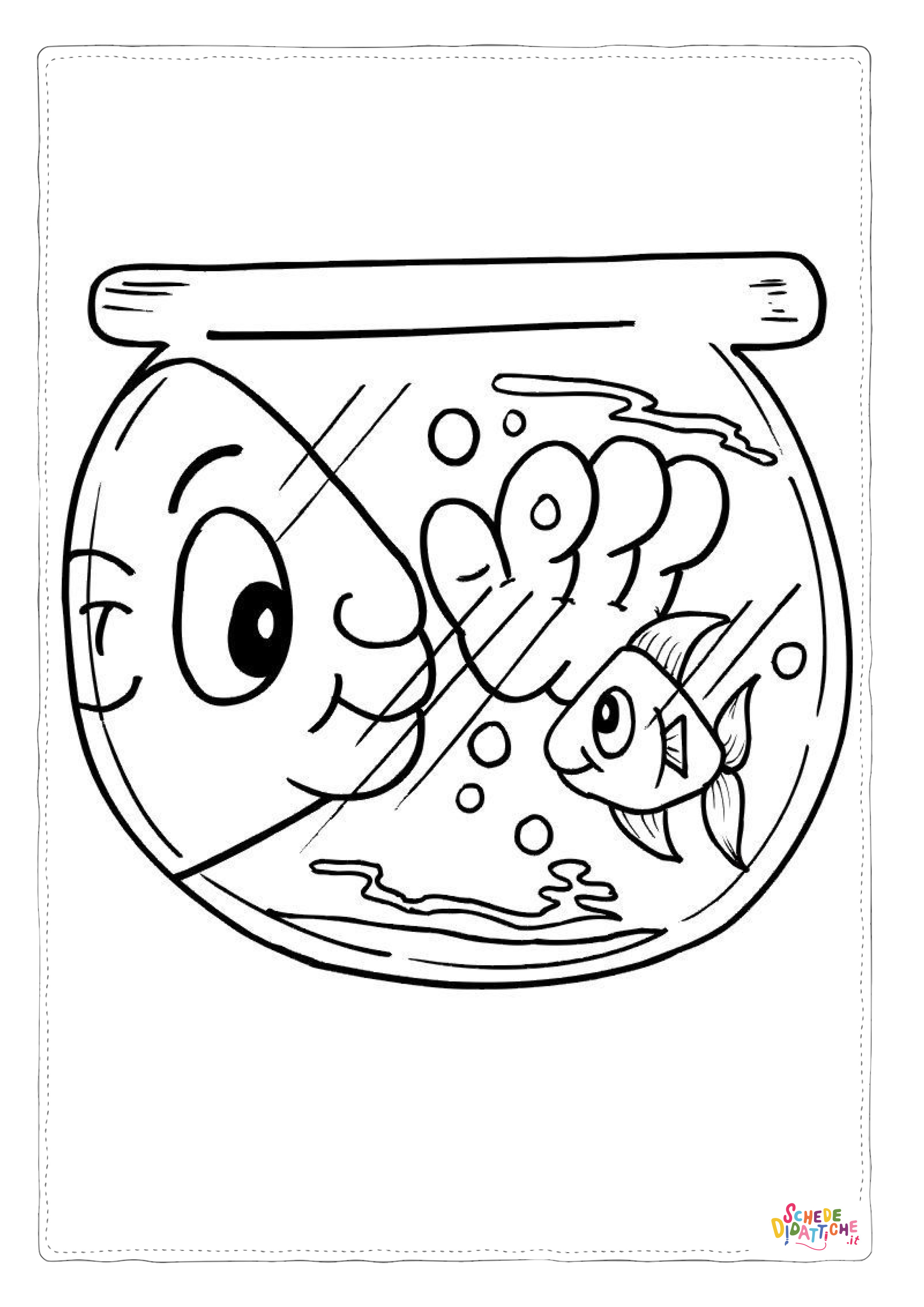 Disegno "Disegno di pesce da stampare e colorare 301" Disegno di pesce da stampare e colorare 301
