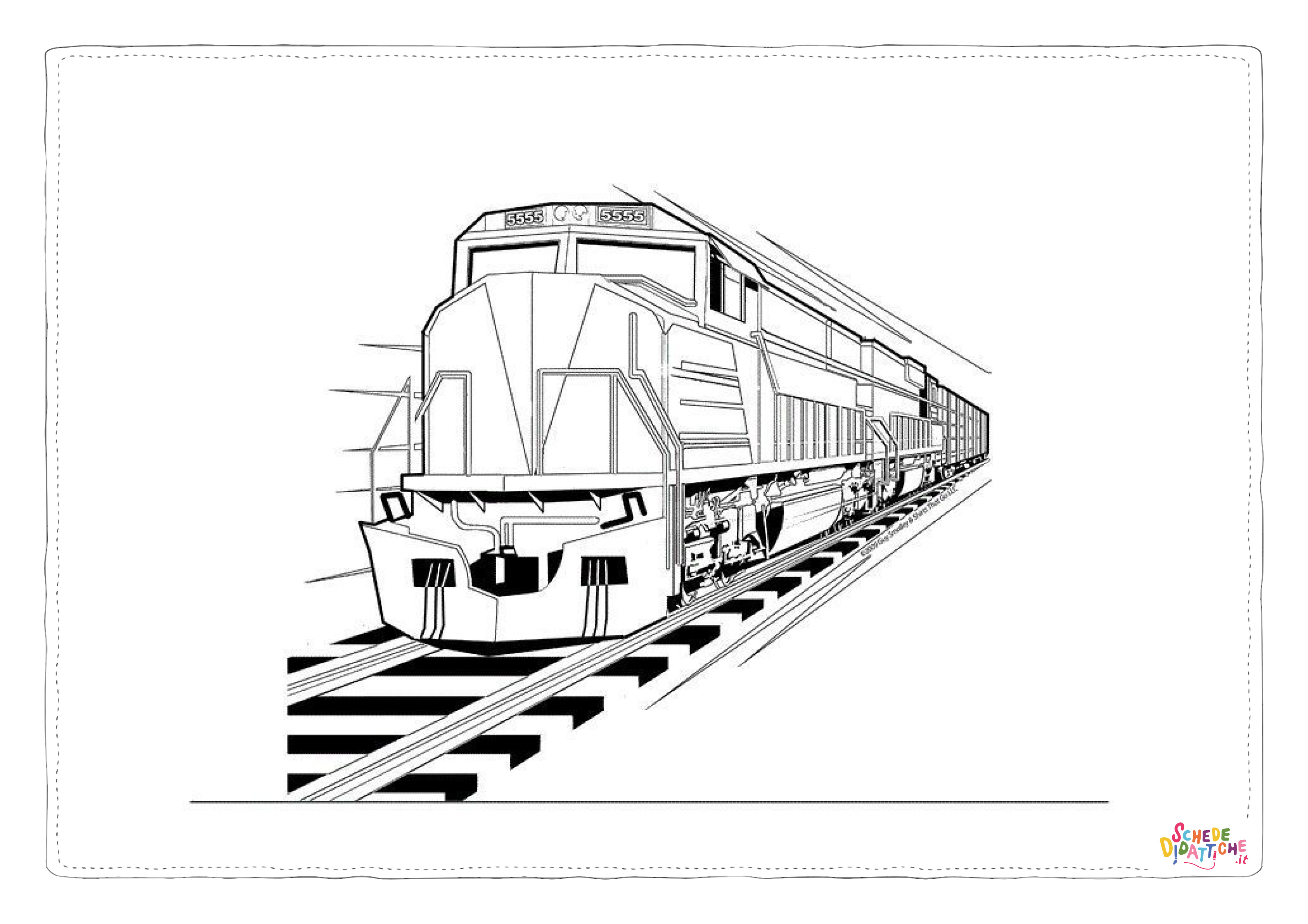 Disegno di treno da stampare e colorare 25