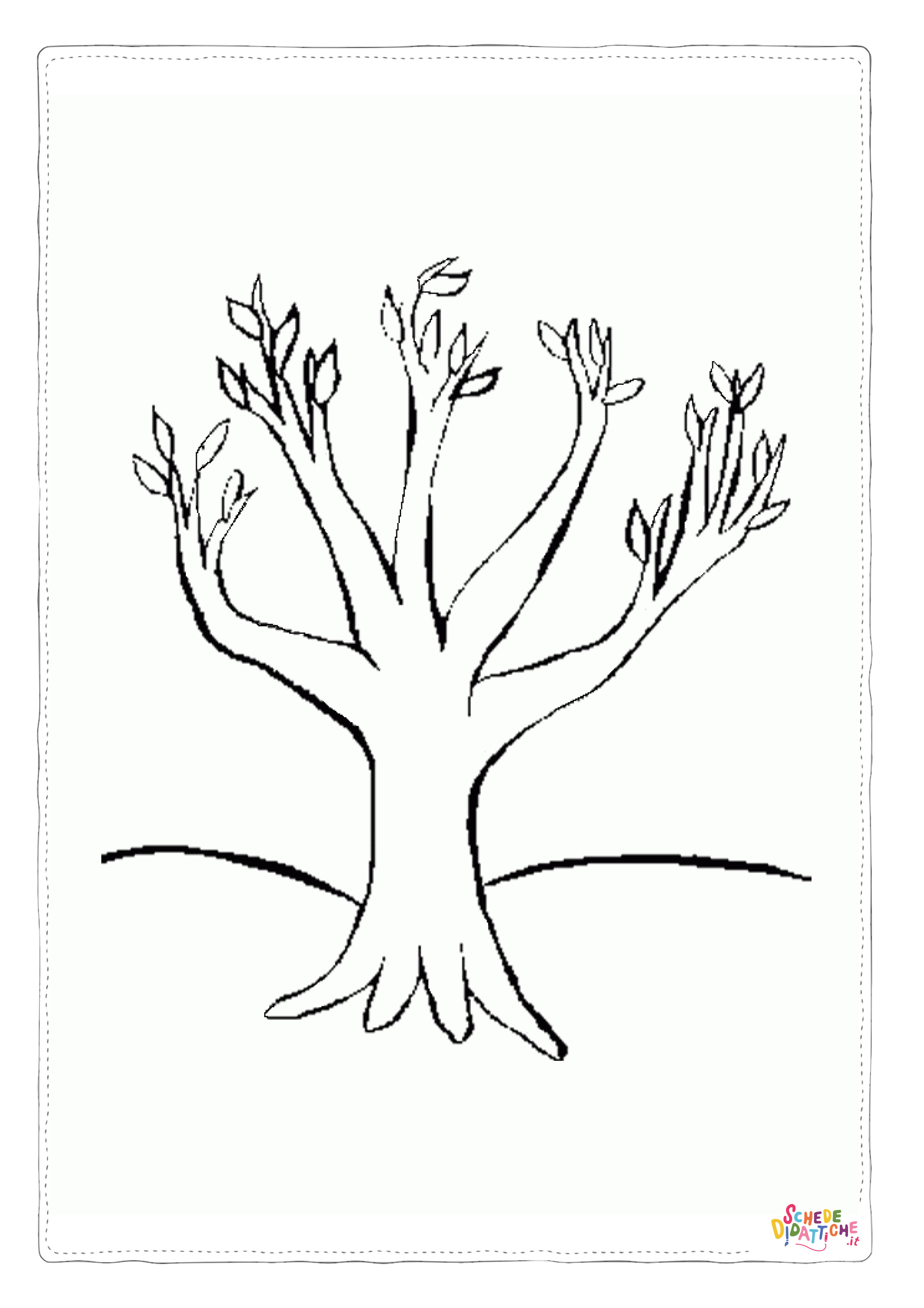 Disegno "Disegno di albero da stampare e colorare 61" Disegno di albero da stampare e colorare 61