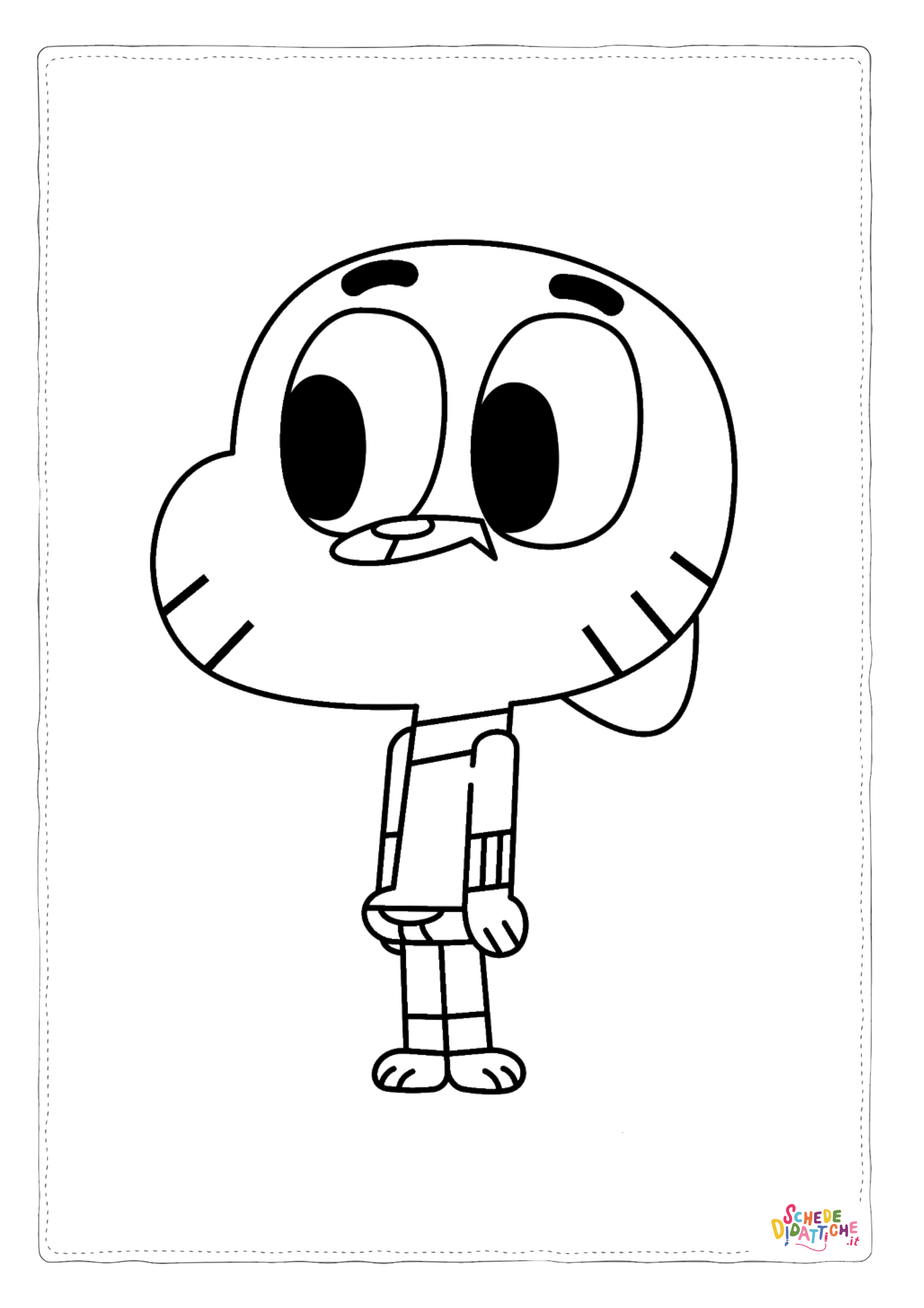 Disegno "Disegno di Lo straordinario mondo di Gumball da stampare e colorare 6" Disegno di Lo straordinario mondo di Gumball da stampare e colorare 6