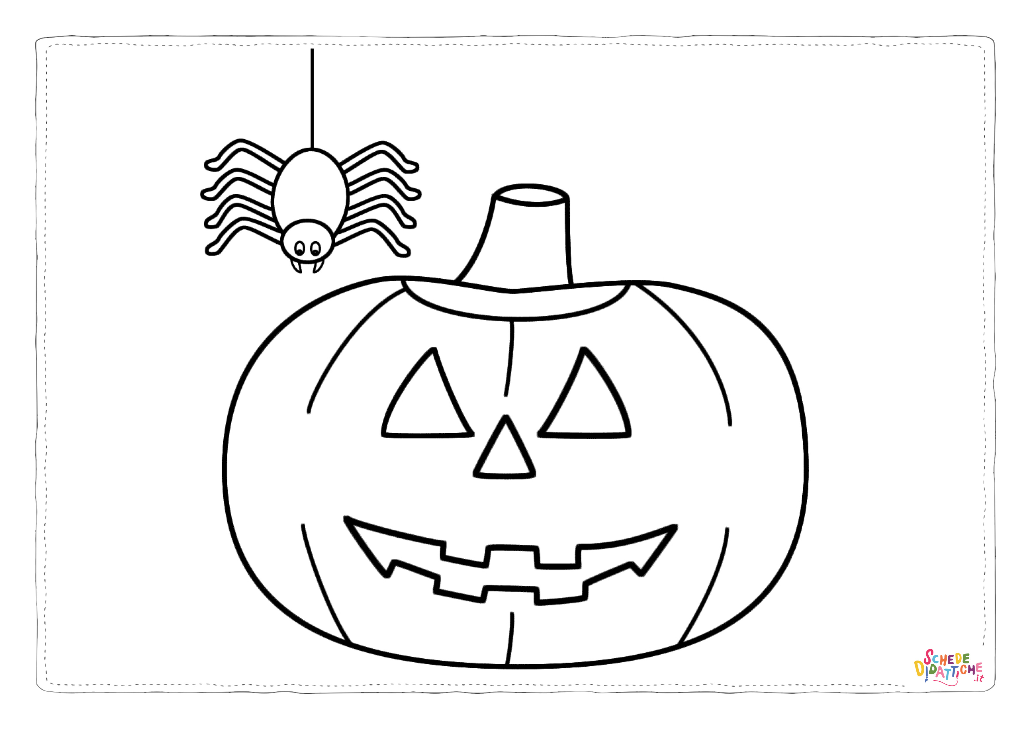Disegno "Disegno di zucca di Halloween da stampare e colorare 94" Disegno di zucca di Halloween da stampare e colorare 94