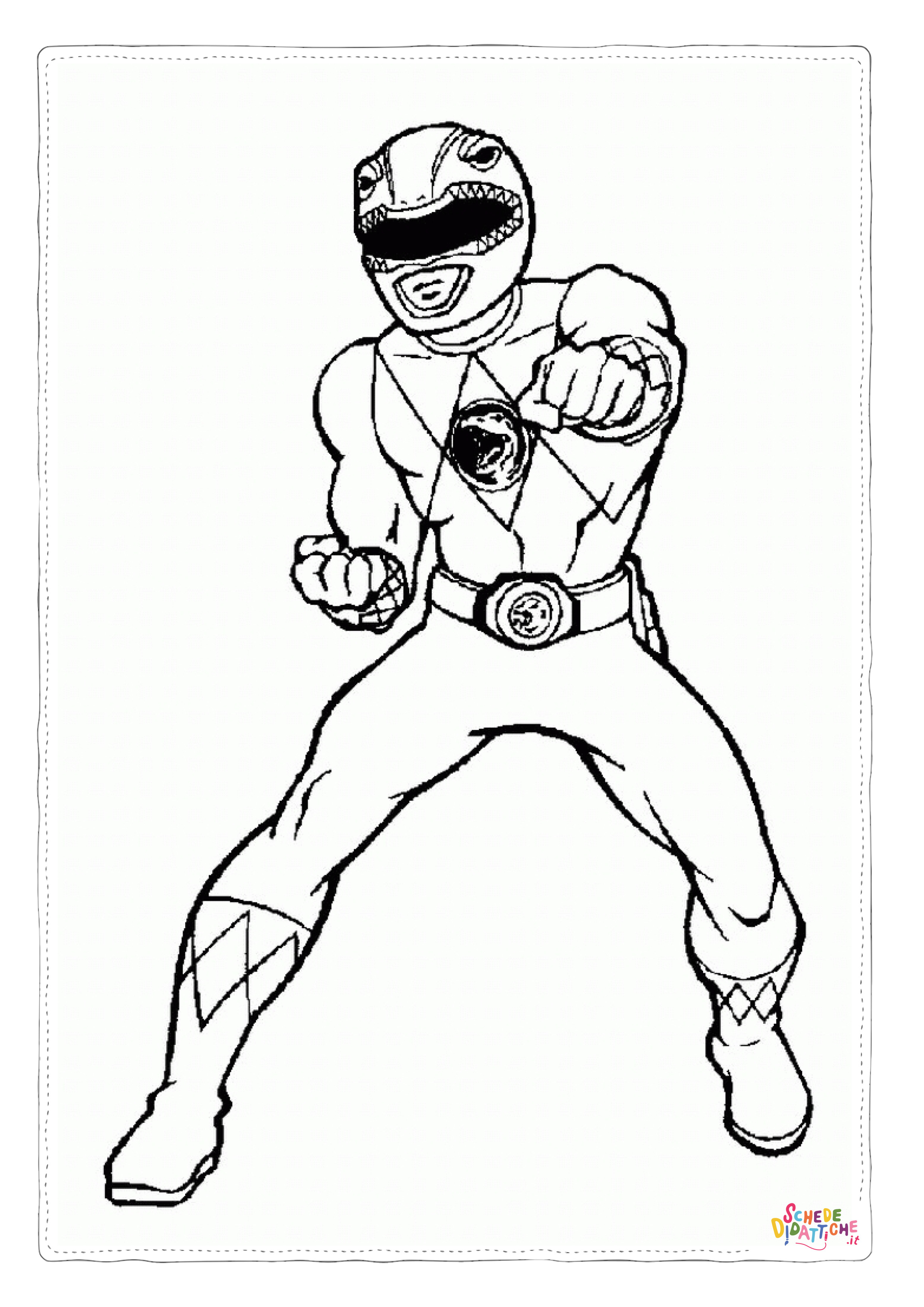 Disegno di Power Rangers da stampare e colorare 25