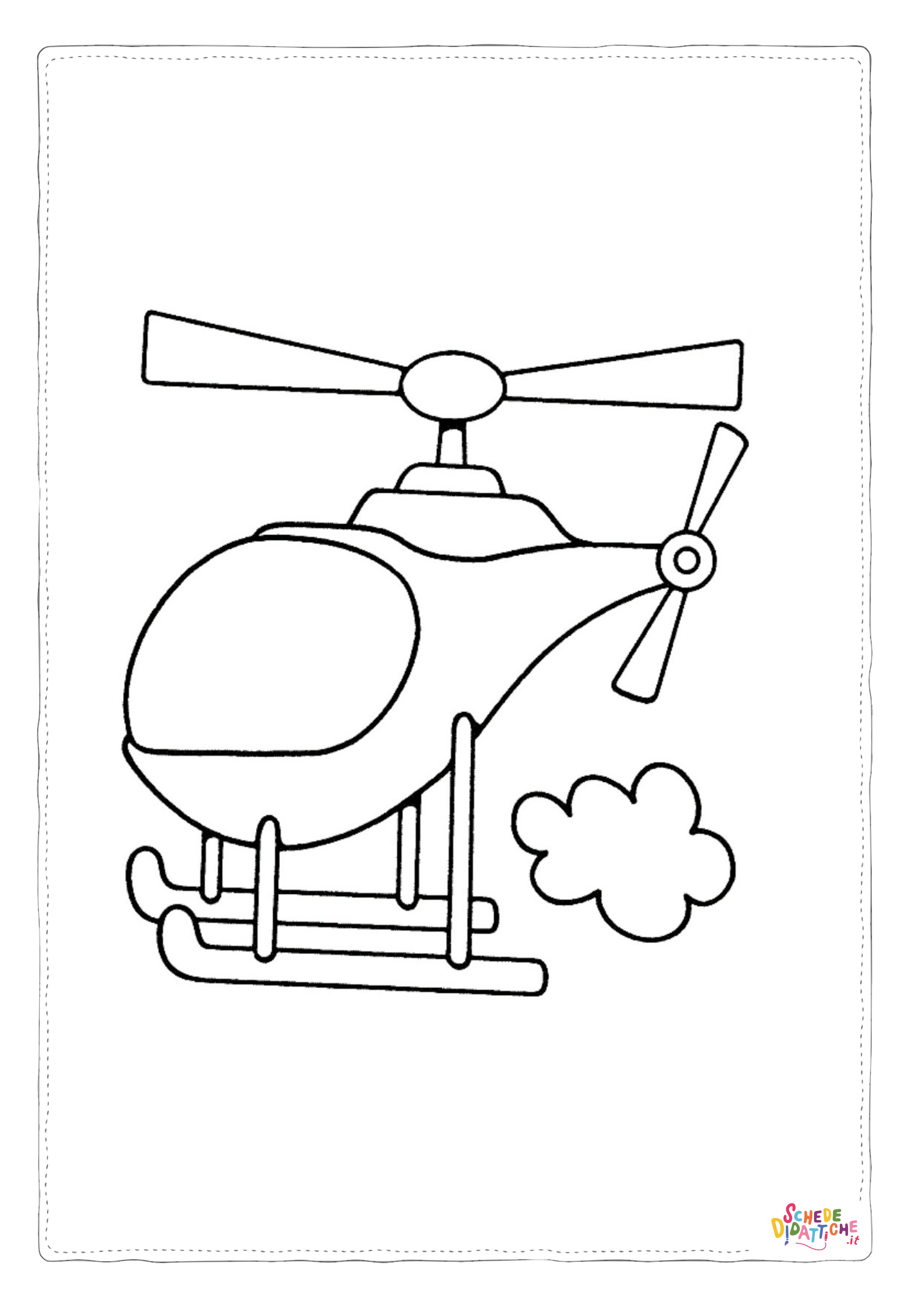 Disegno "Disegno di elicottero da stampare e colorare 31" Disegno di elicottero da stampare e colorare 31