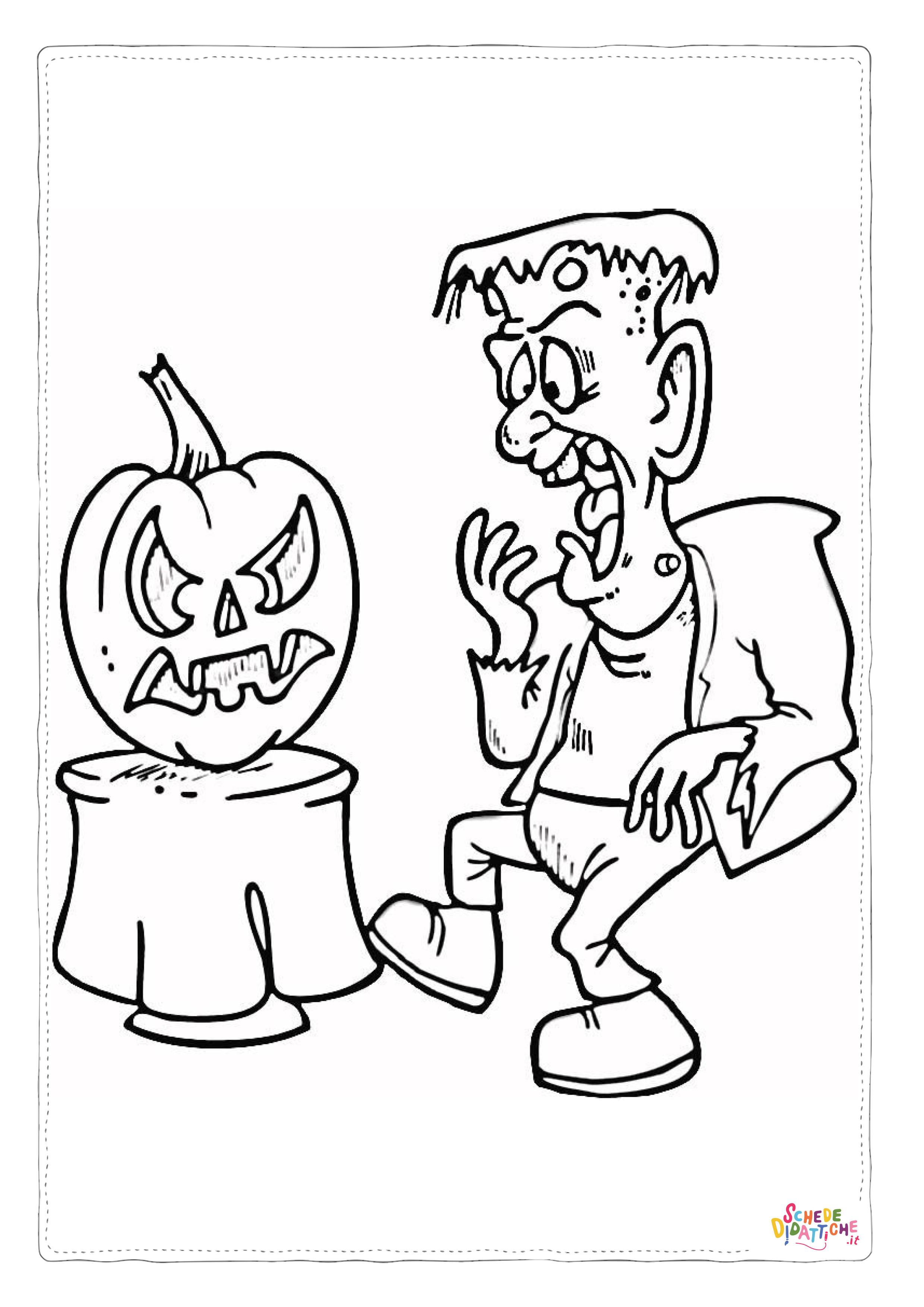 Disegno "Disegno di zucca di Halloween da stampare e colorare 63" Disegno di zucca di Halloween da stampare e colorare 63