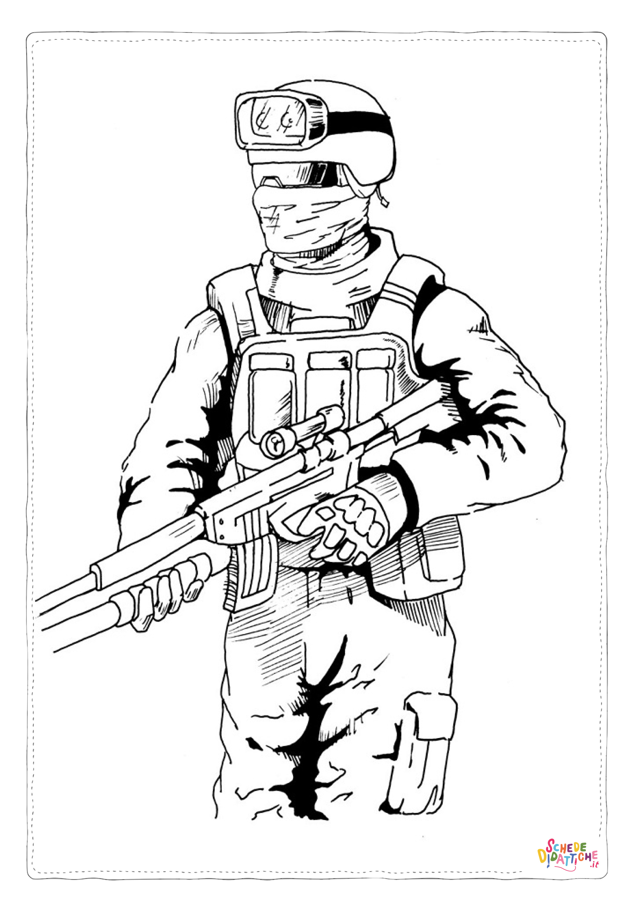 Disegno di soldato da stampare e colorare 11