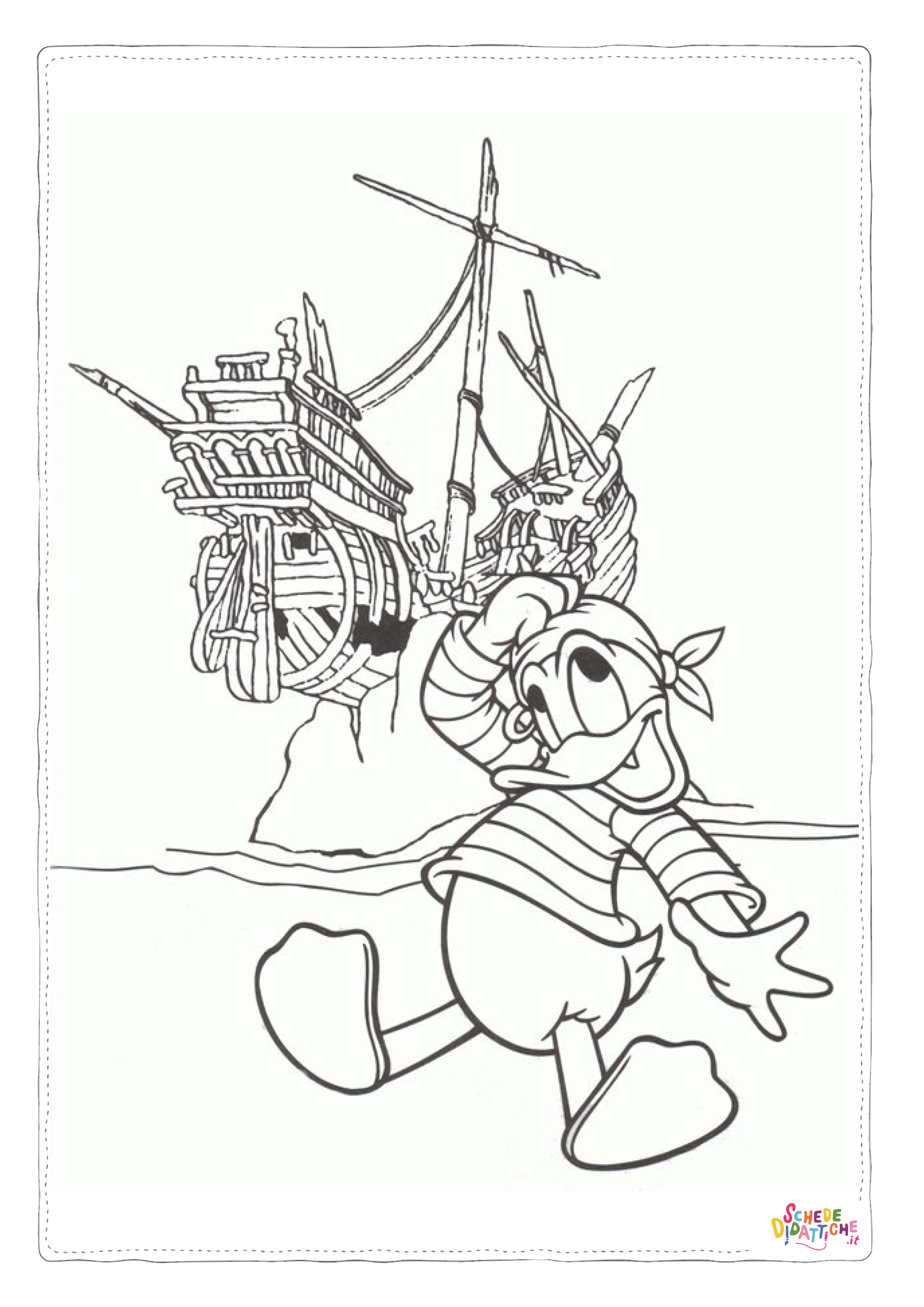 Disegno "Disegno di Paperino da stampare e colorare 76" Disegno di Paperino da stampare e colorare 76
