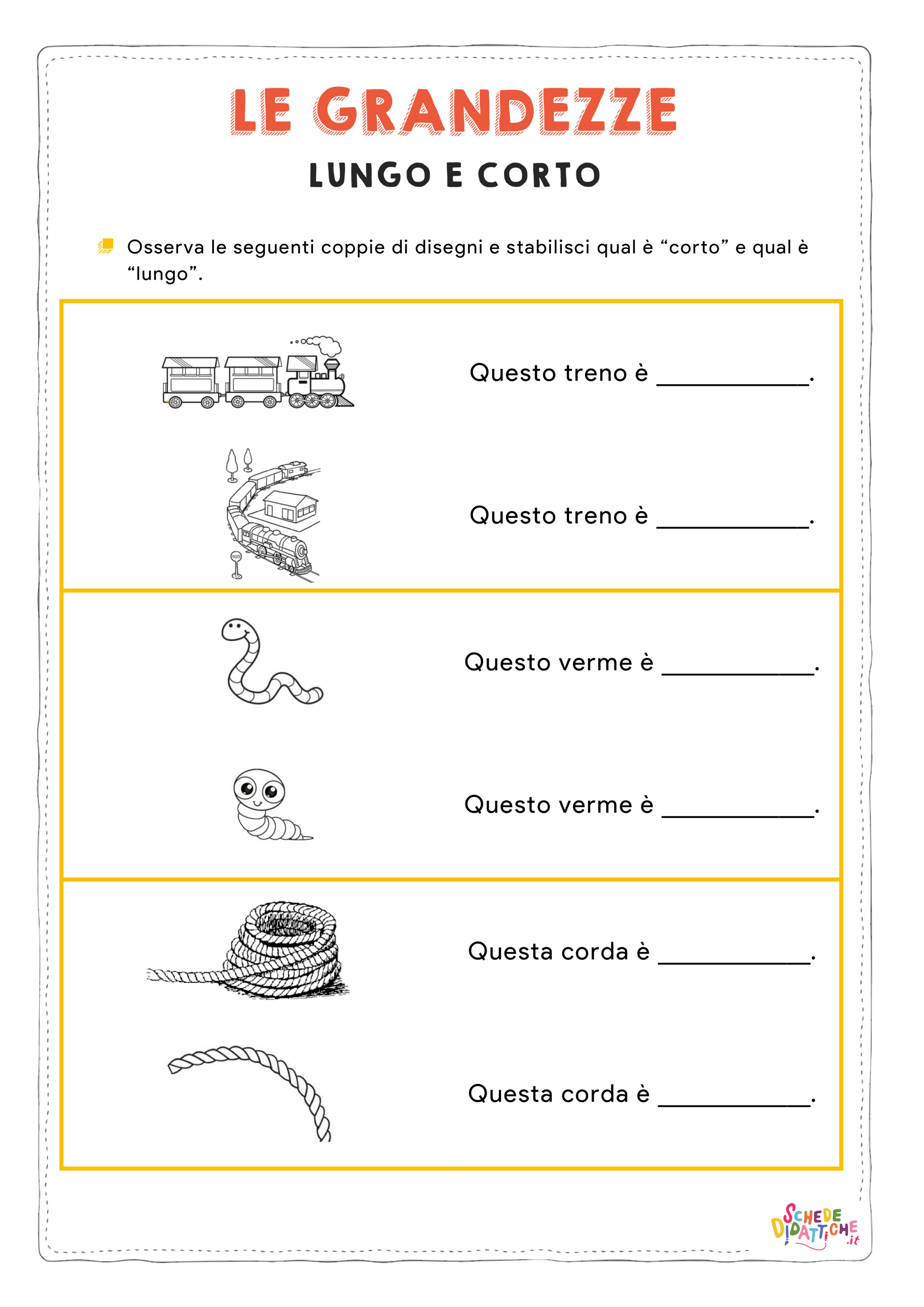 Disegno "Lungo e corto 1" Lungo e corto 1