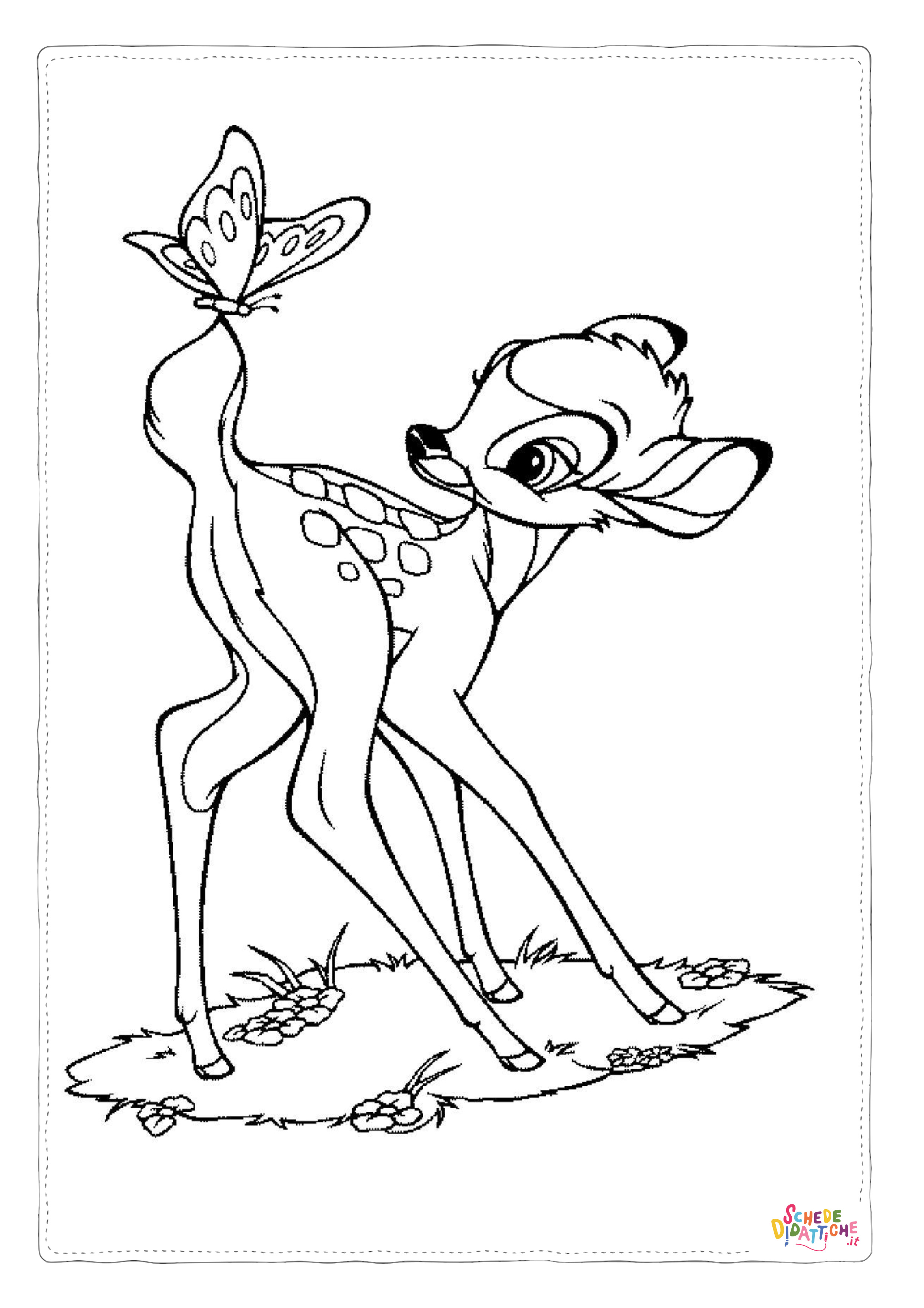 Disegno "Disegno di Bambi da stampare e colorare 70" Disegno di Bambi da stampare e colorare 70