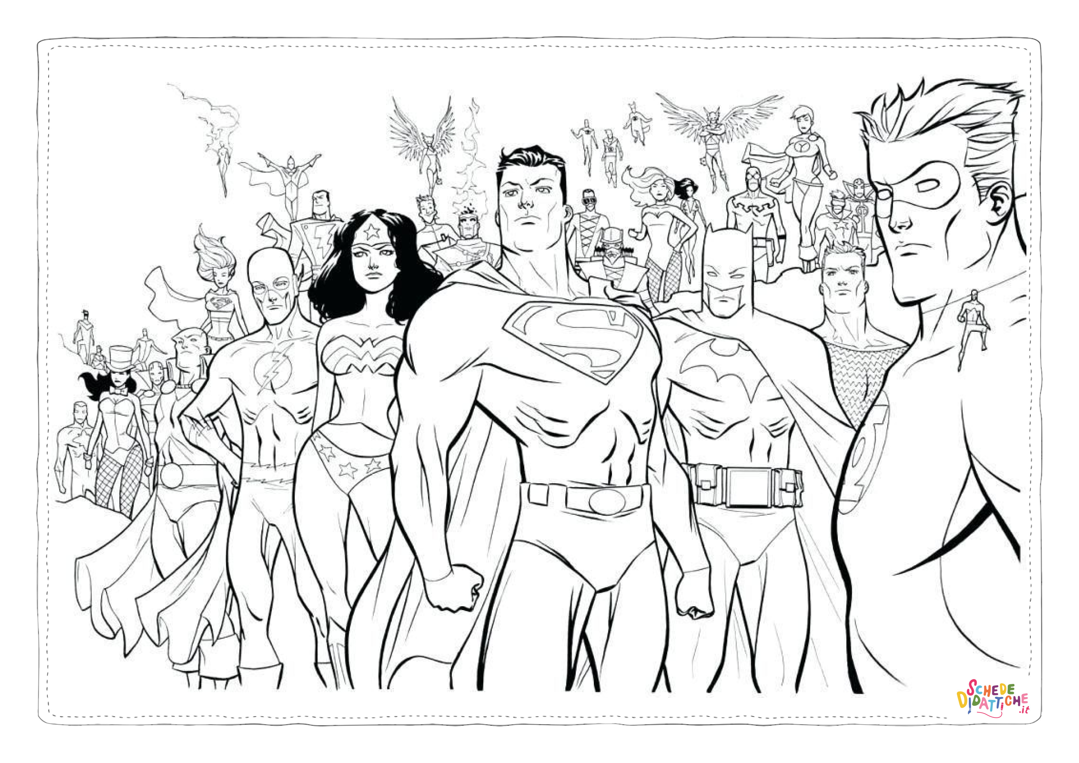 Disegno di Justice League da stampare e colorare 2
