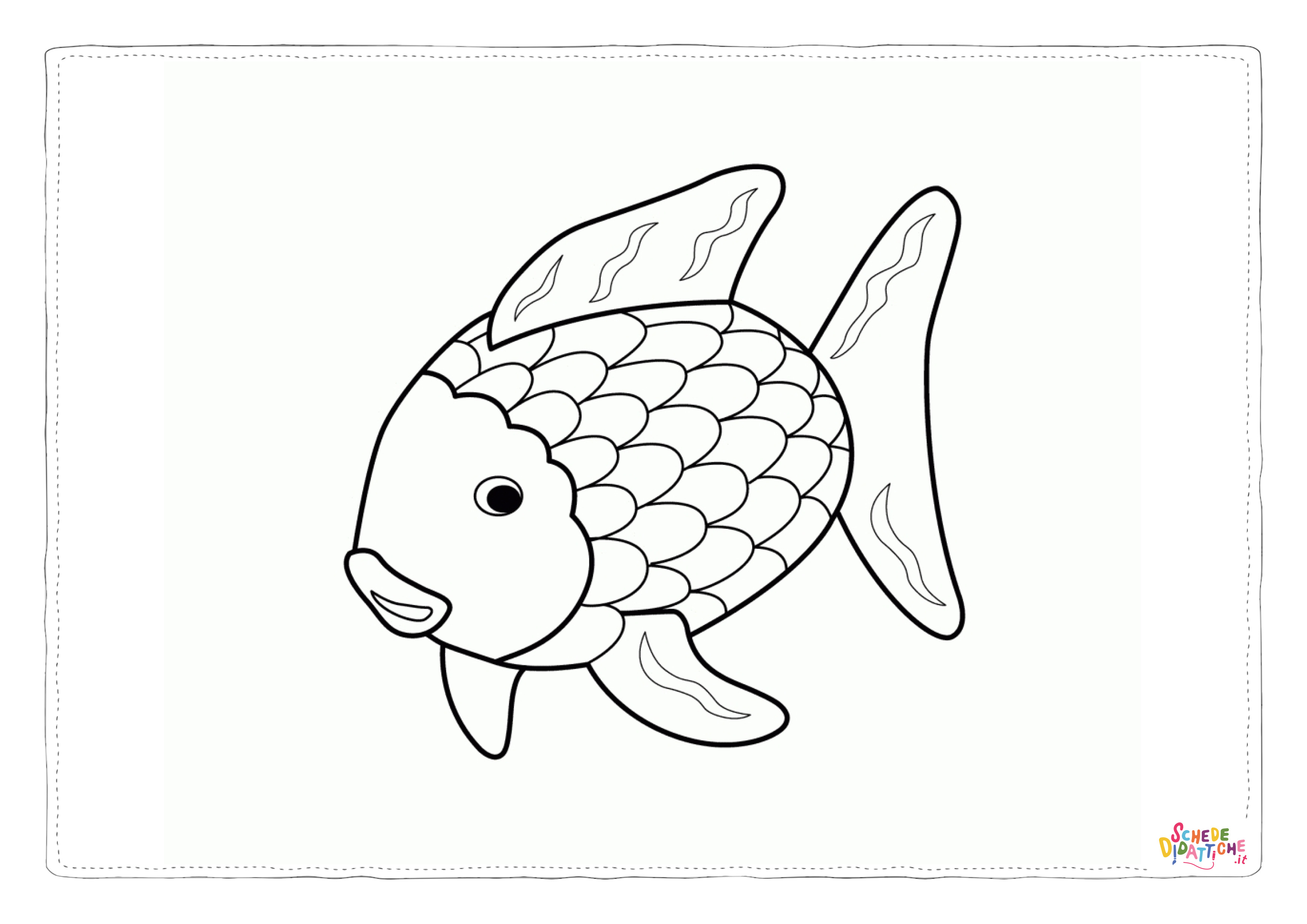 Disegno "Disegno di pesce da stampare e colorare 227" Disegno di pesce da stampare e colorare 227