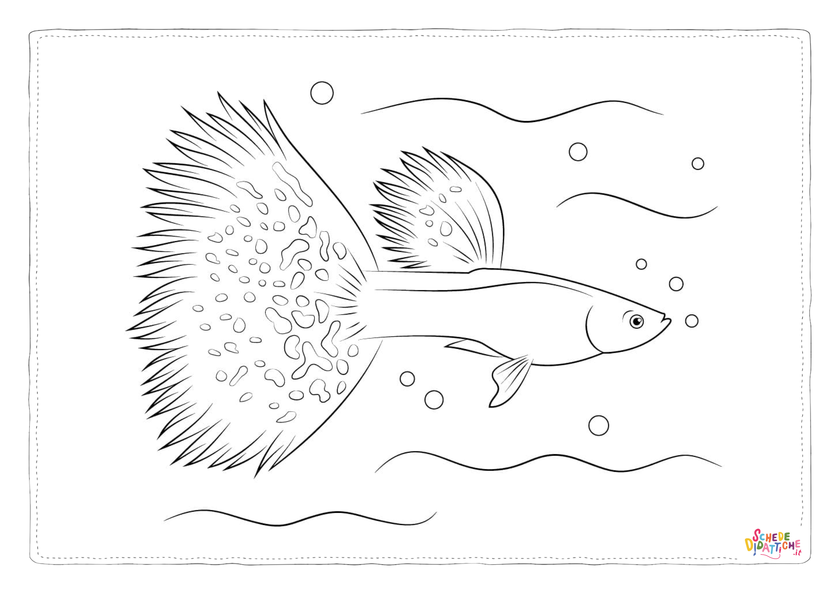 Disegno "Disegno di pesce da stampare e colorare 158" Disegno di pesce da stampare e colorare 158