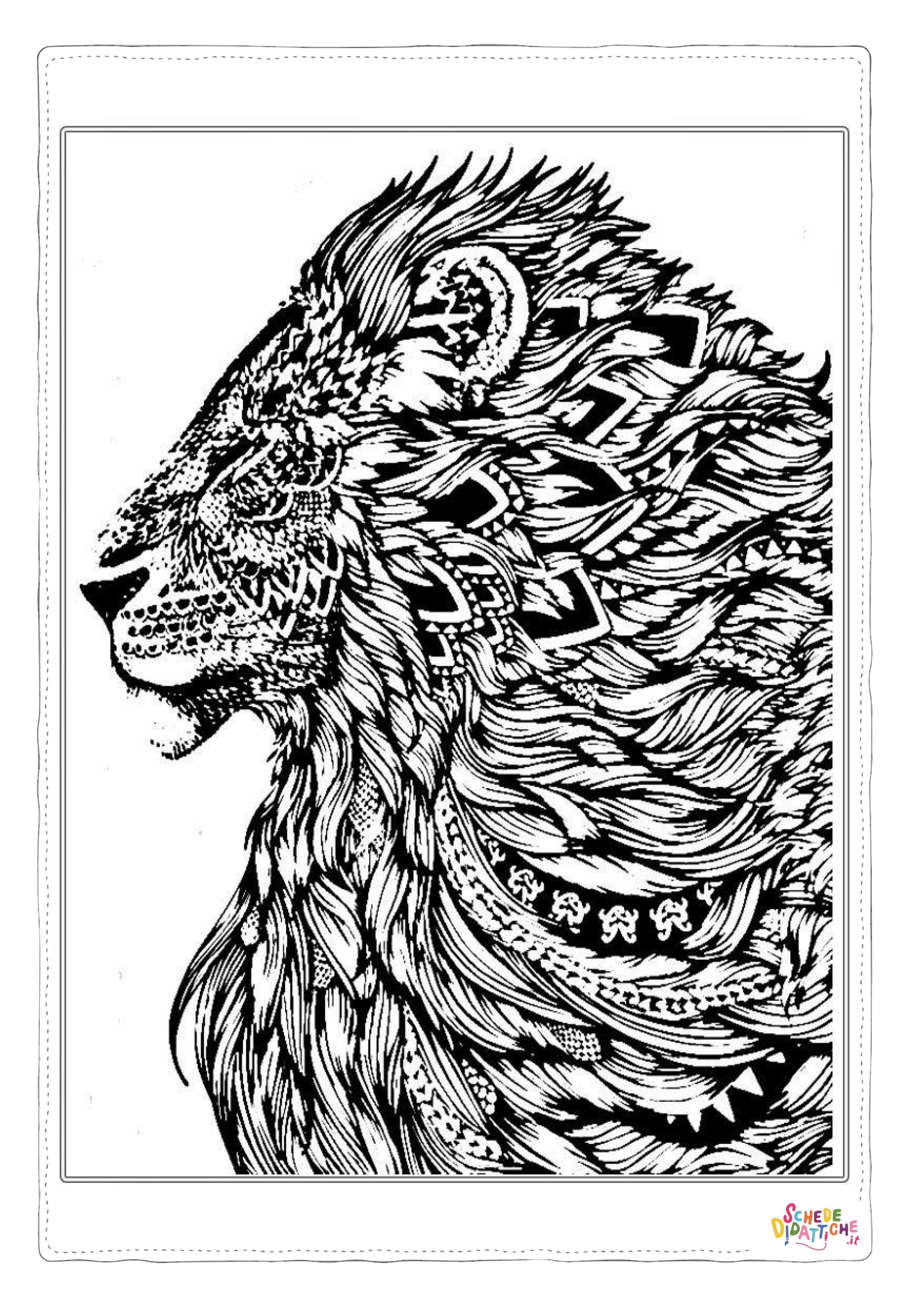 Disegno "Disegno di mandala da stampare e colorare 1261" Disegno di mandala da stampare e colorare 1261
