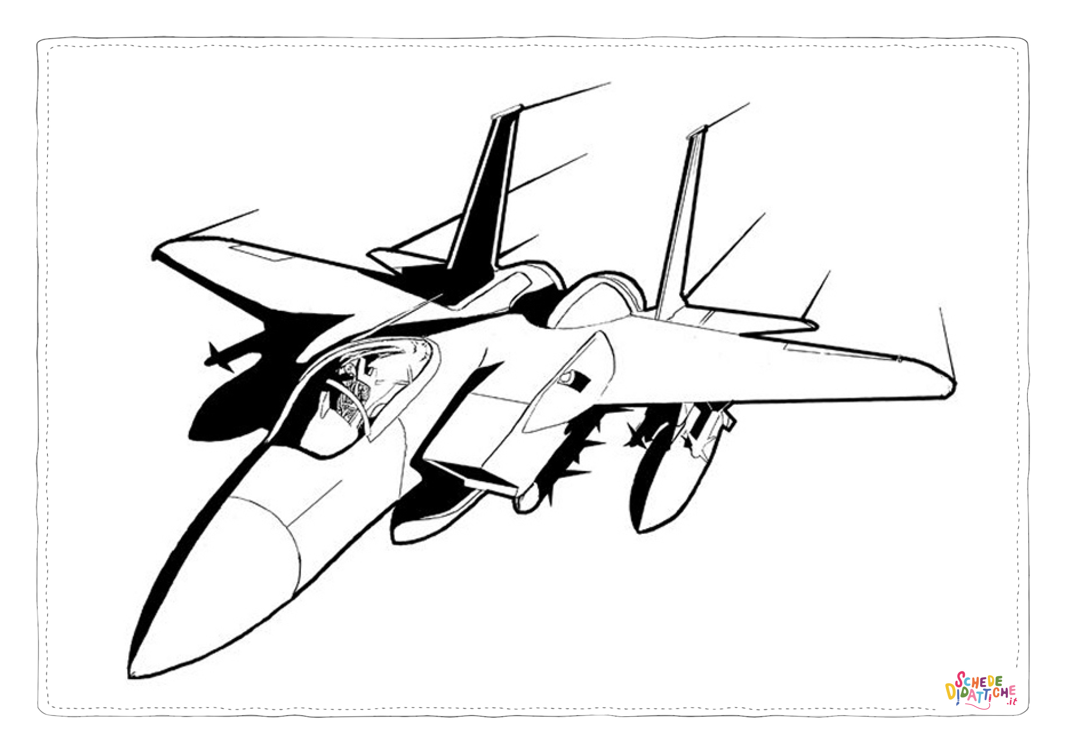 Disegno "Disegno di aereo militare da stampare e colorare 87" Disegno di aereo militare da stampare e colorare 87