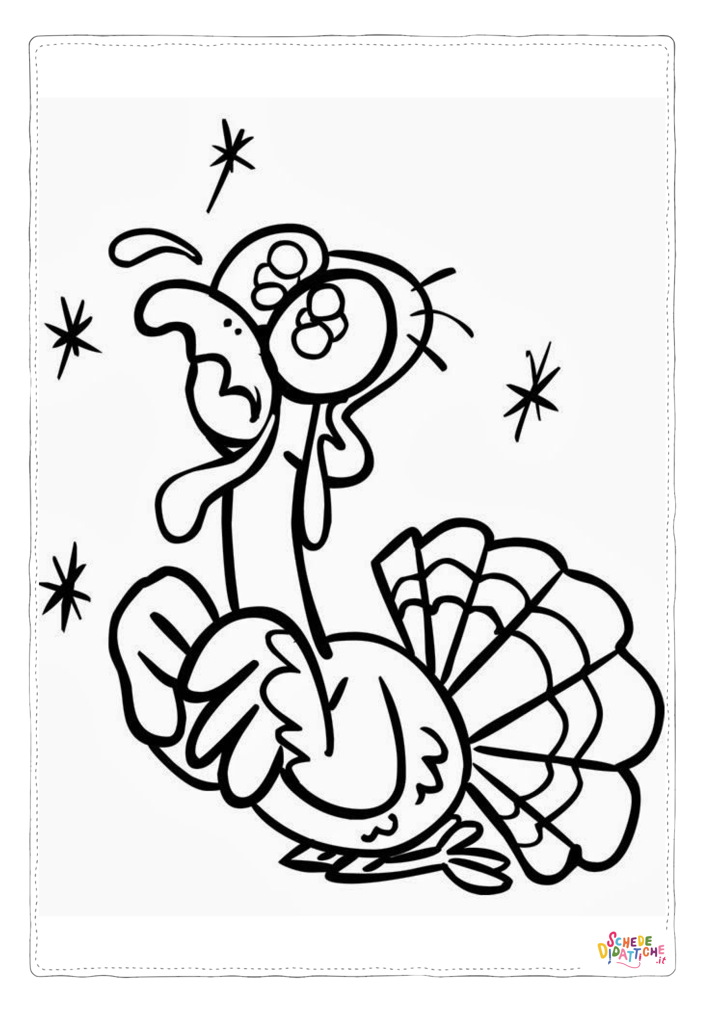 Disegno "Disegno di tacchino da stampare e colorare 25" Disegno di tacchino da stampare e colorare 25