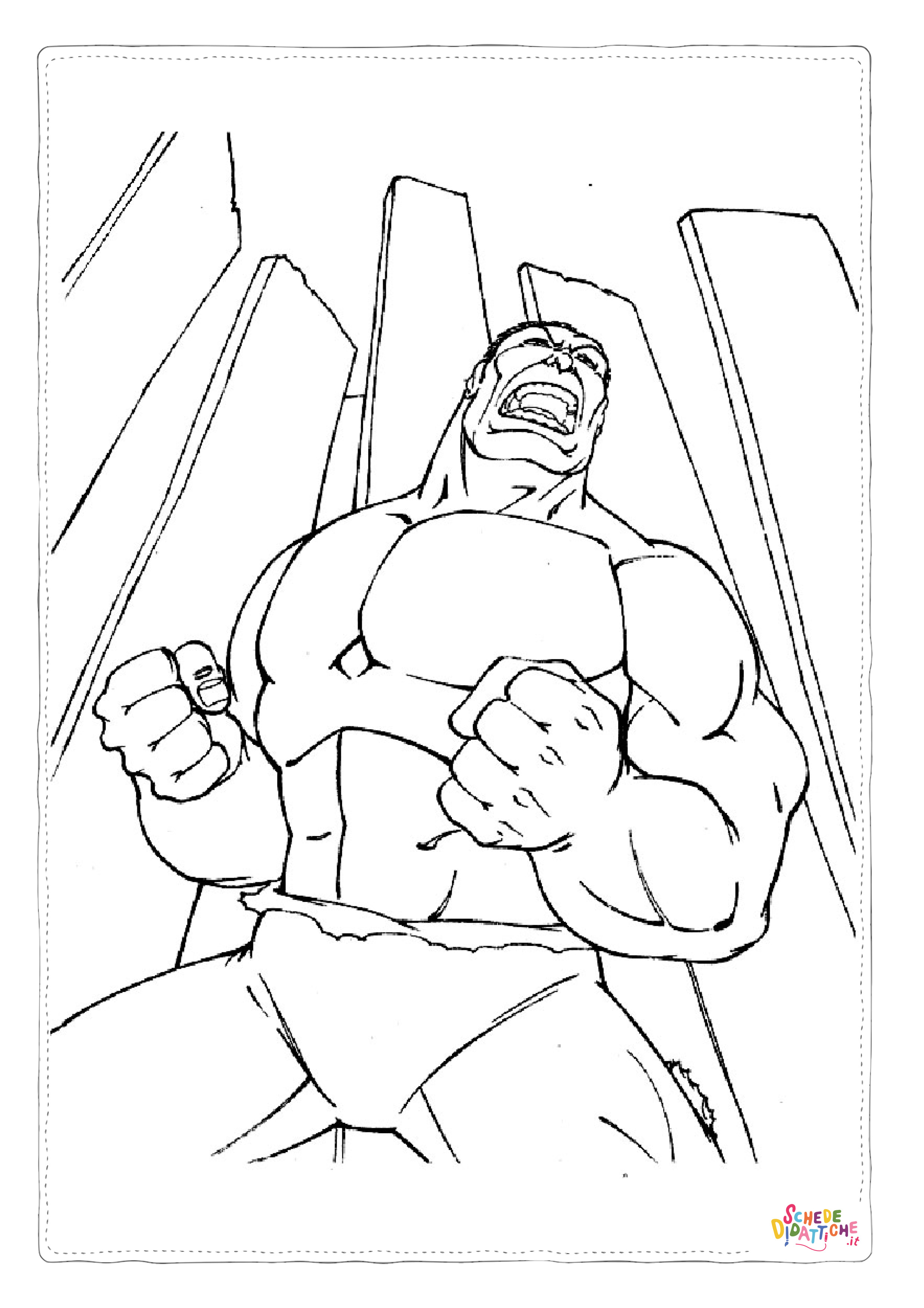 Disegno "Disegno di Hulk da stampare e colorare 119" Disegno di Hulk da stampare e colorare 119