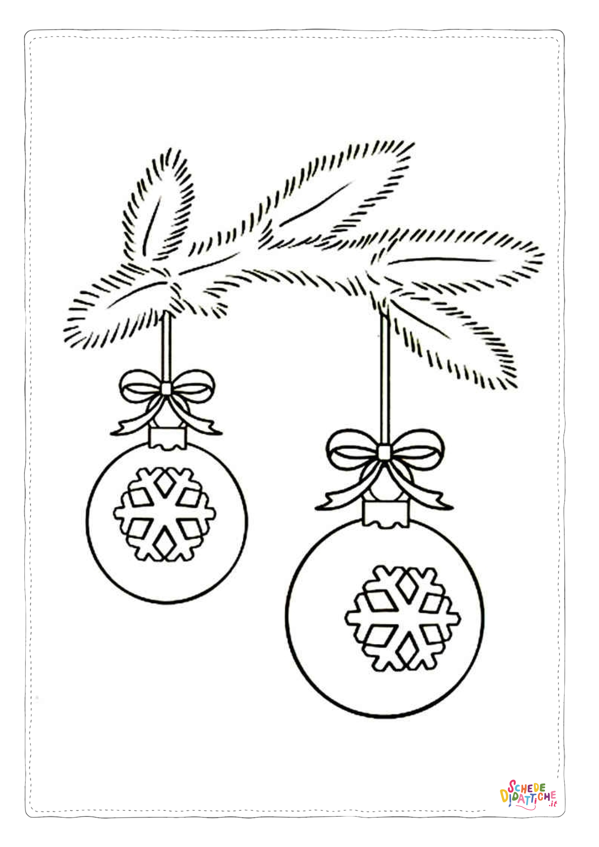 Disegno "Disegno di palla di Natale da stampare e colorare 38" Disegno di palla di Natale da stampare e colorare 38