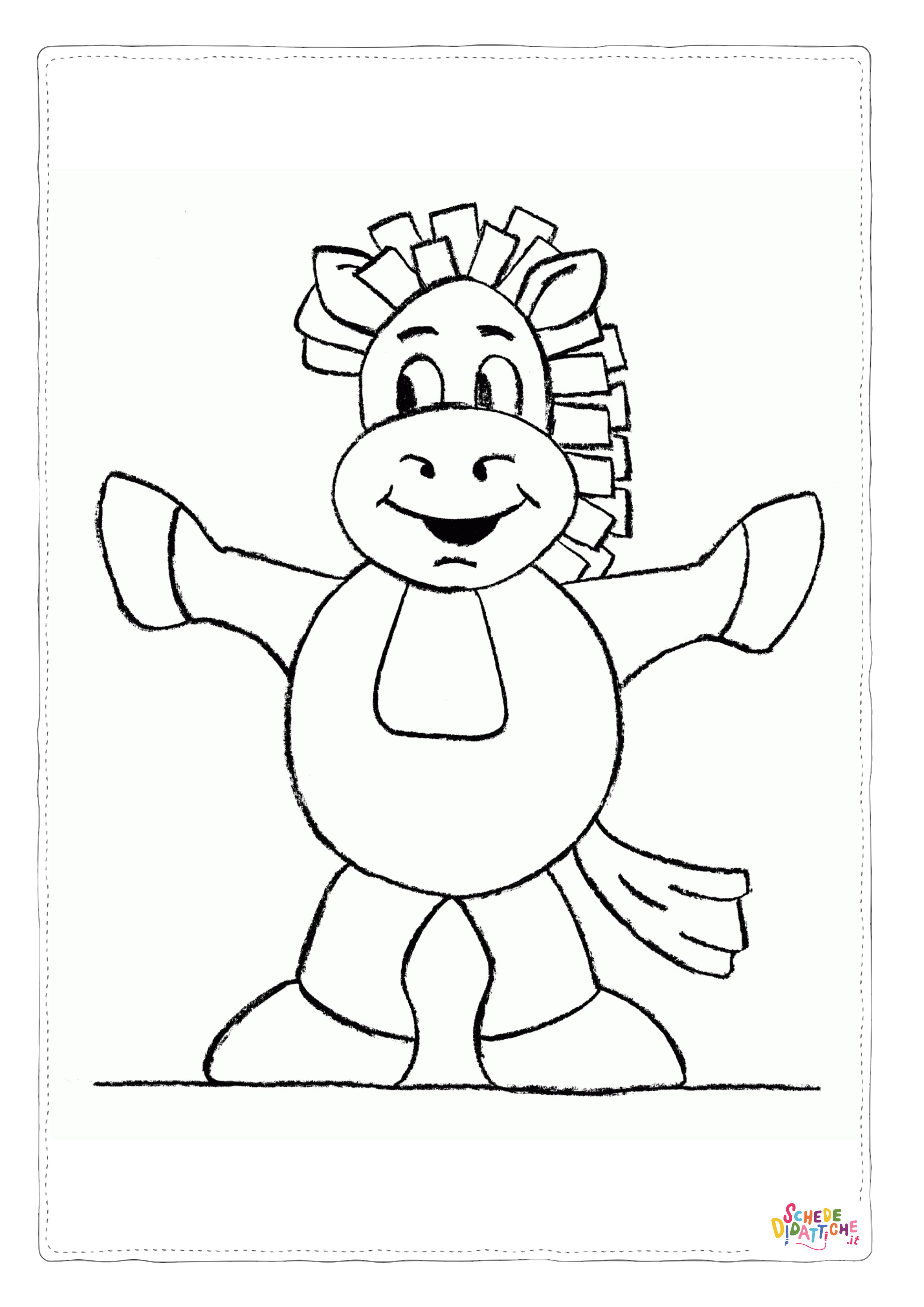 Disegno "Disegno di cavallo da stampare e colorare 101" Disegno di cavallo da stampare e colorare 101