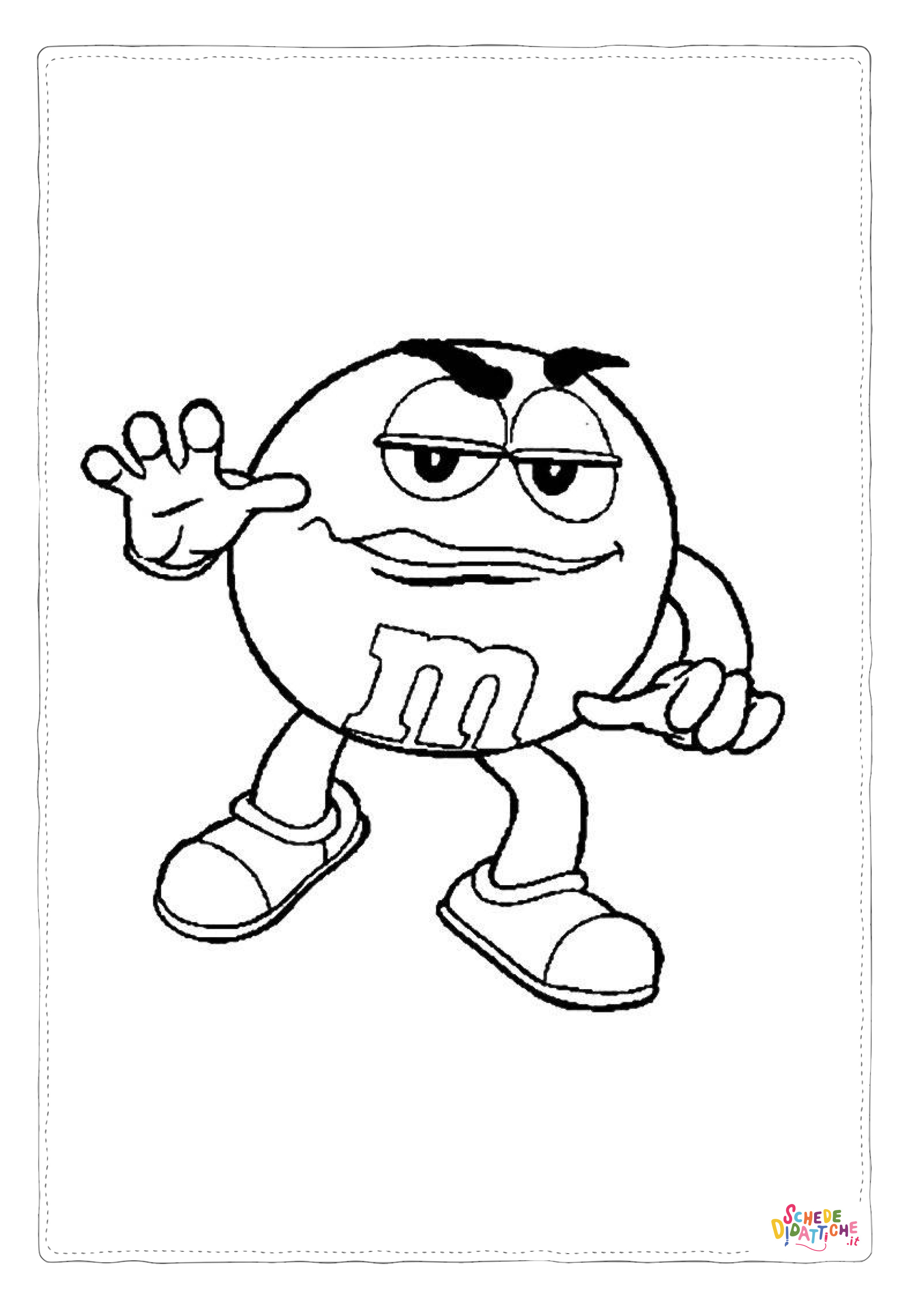 Disegno "Disegno di M&M'S da stampare e colorare 2" Disegno di M&M'S da stampare e colorare 2