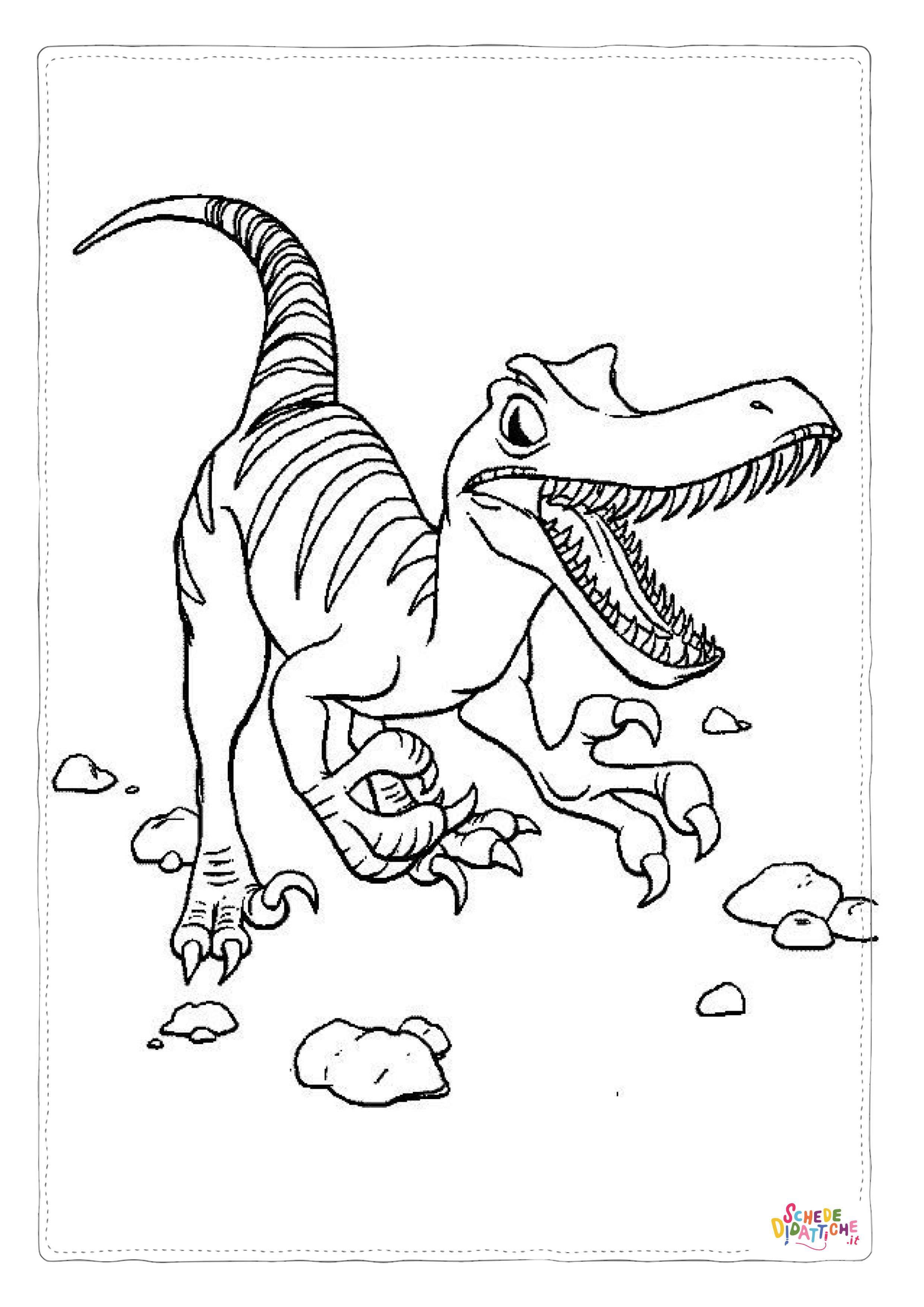 Disegno di Velociraptor da stampare e colorare 20