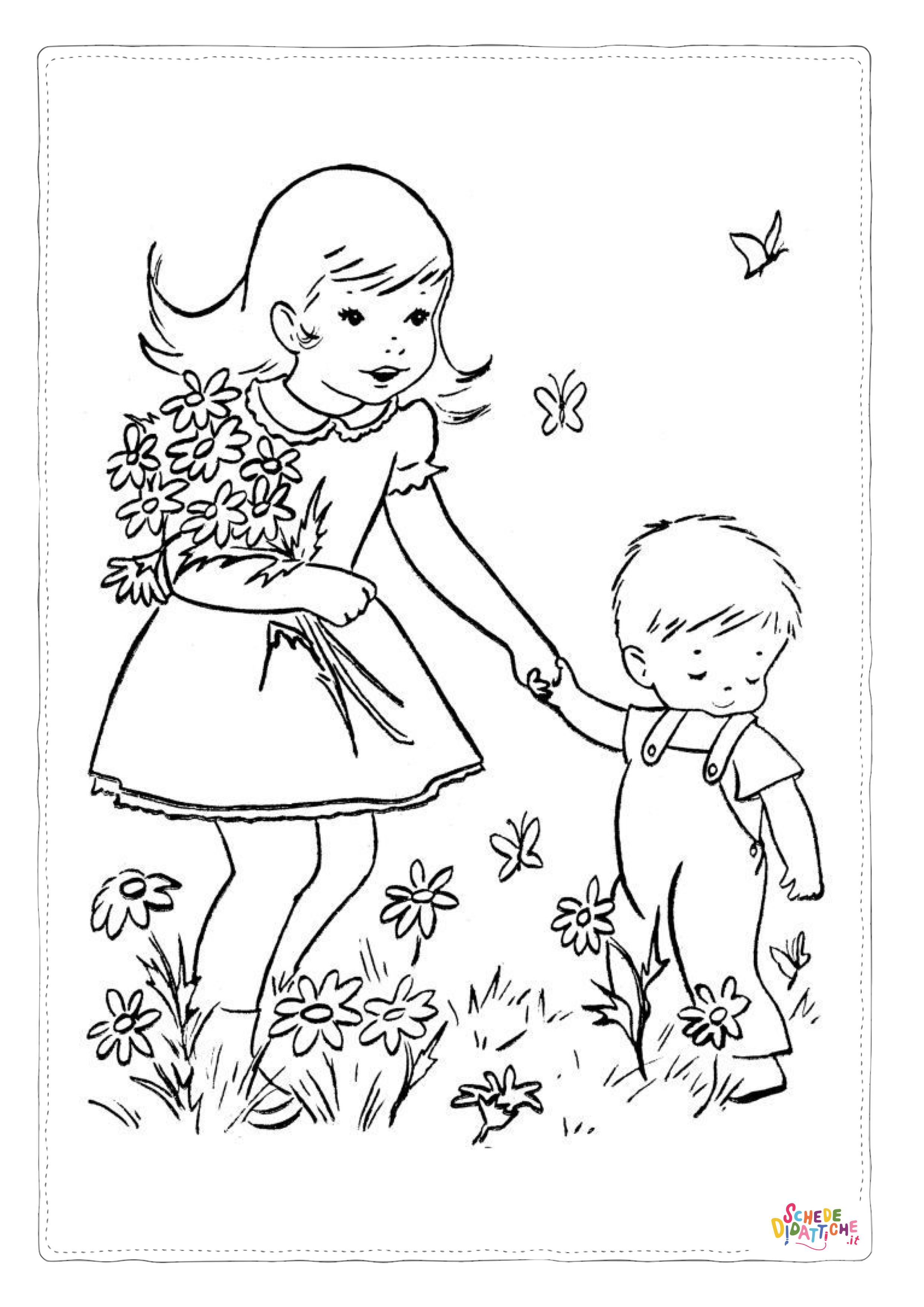 Disegno "Disegno di bambino da stampare e colorare 171" Disegno di bambino da stampare e colorare 171