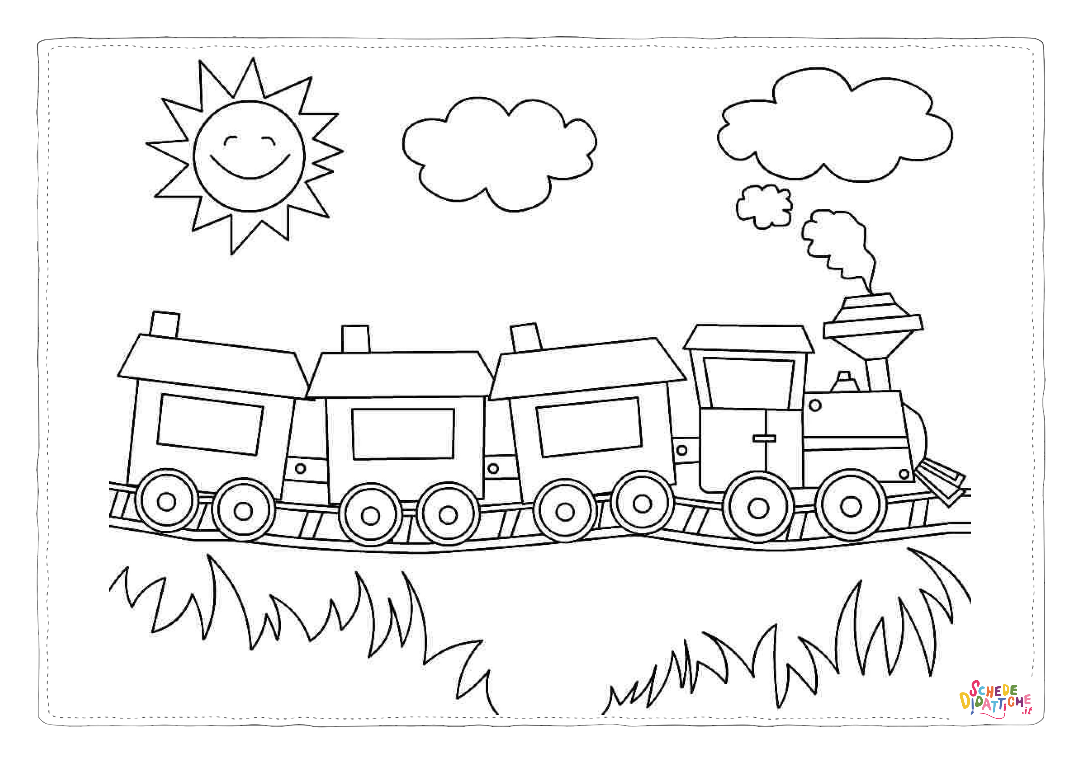 Disegno "Disegno di treno da stampare e colorare 110" Disegno di treno da stampare e colorare 110