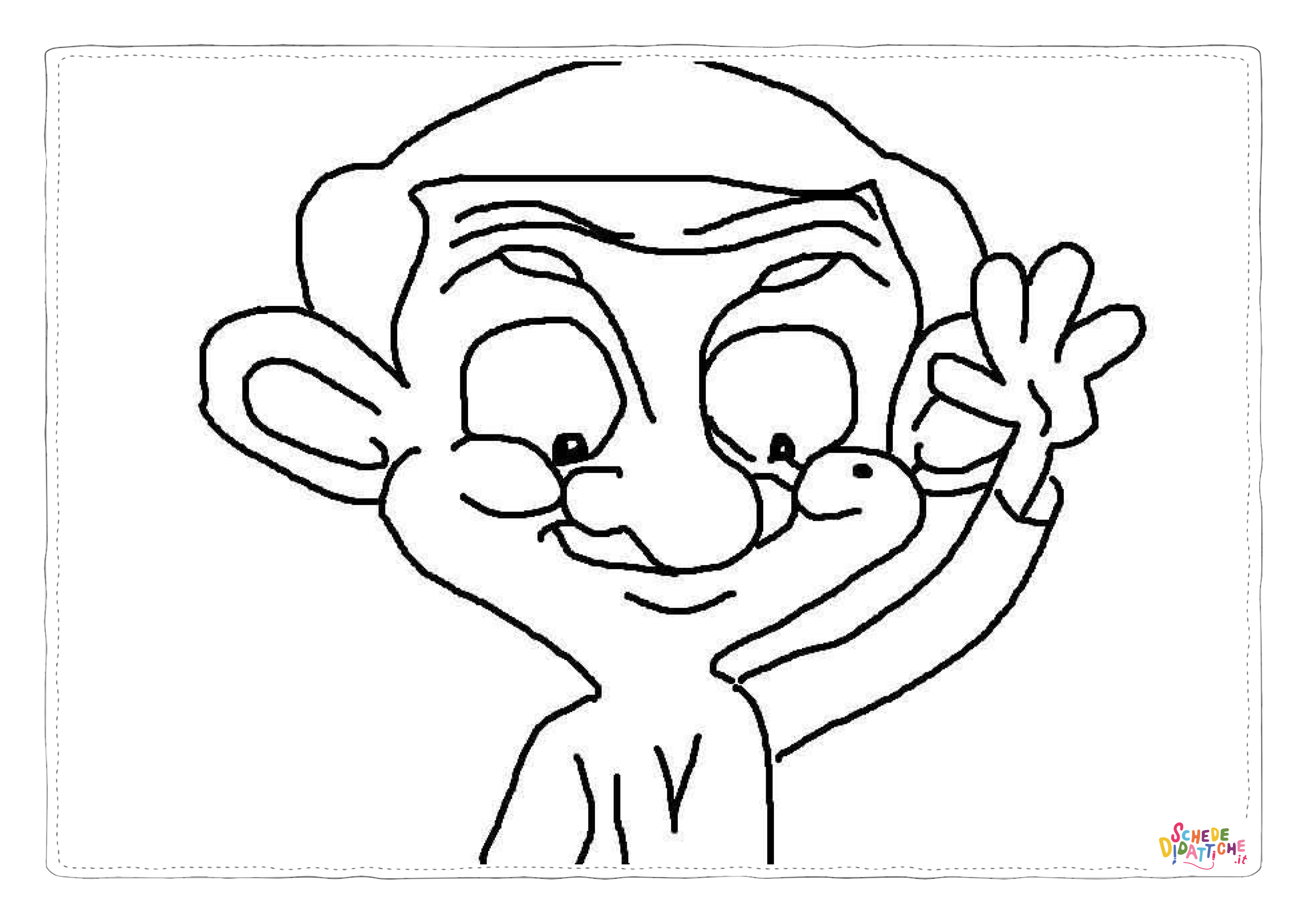 Disegno di Mr Bean da stampare e colorare