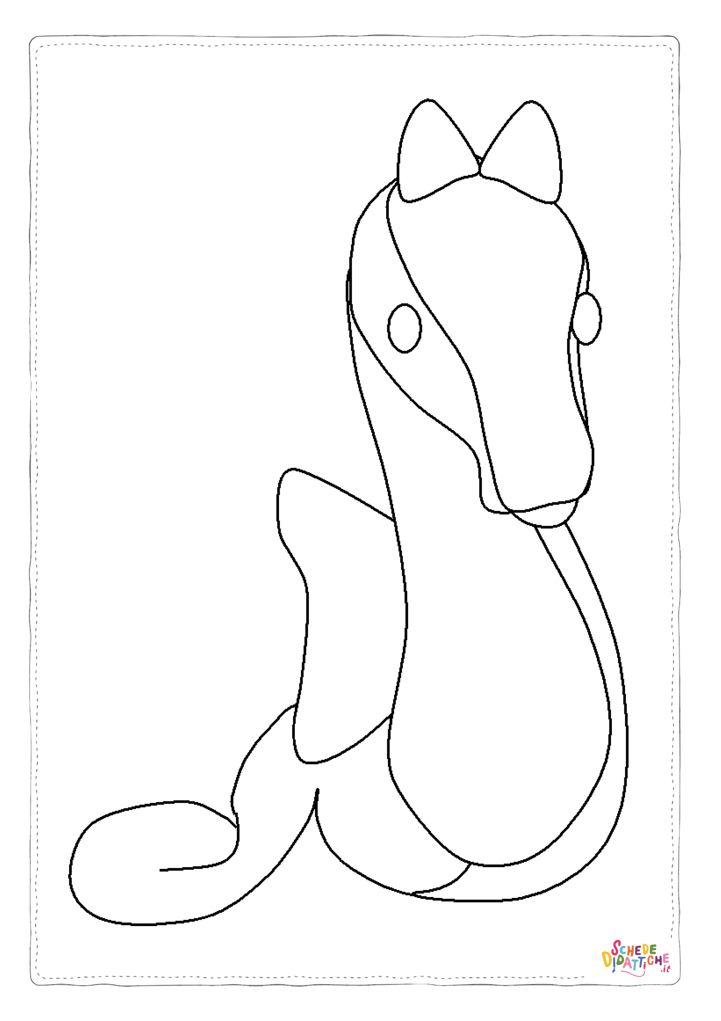 Disegno "Disegno di cavalluccio marino da stampare e colorare 10" Disegno di cavalluccio marino da stampare e colorare 10