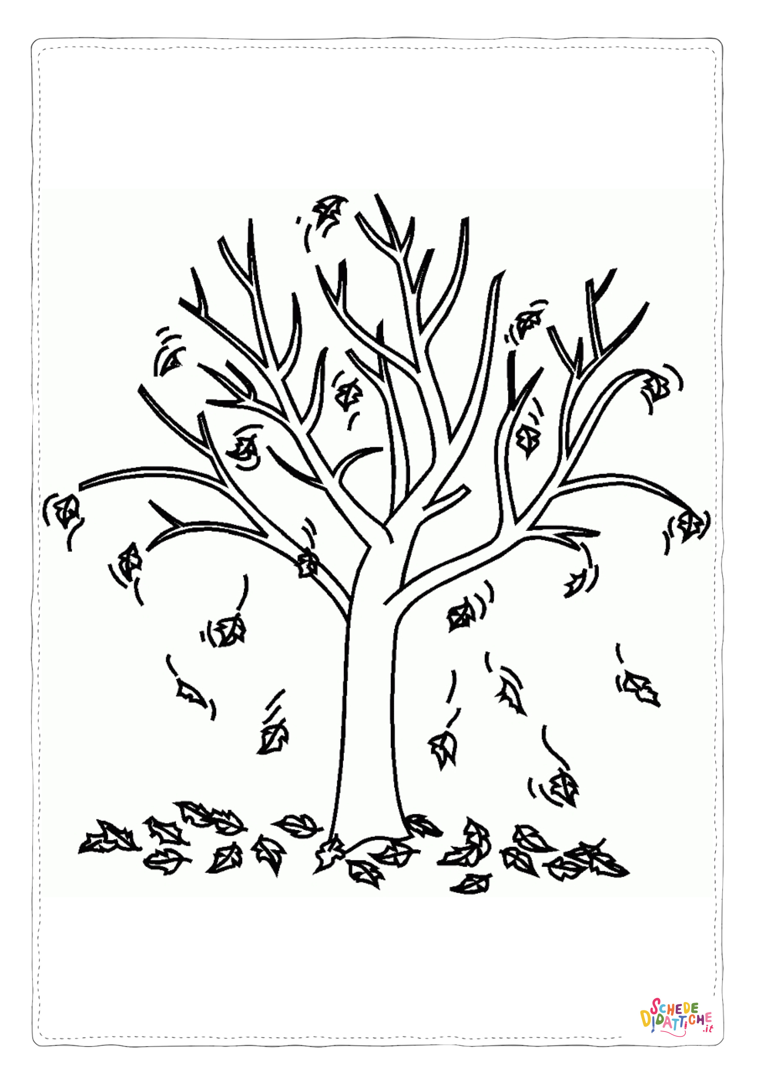 Disegno "Disegno di albero da stampare e colorare 16" Disegno di albero da stampare e colorare 16