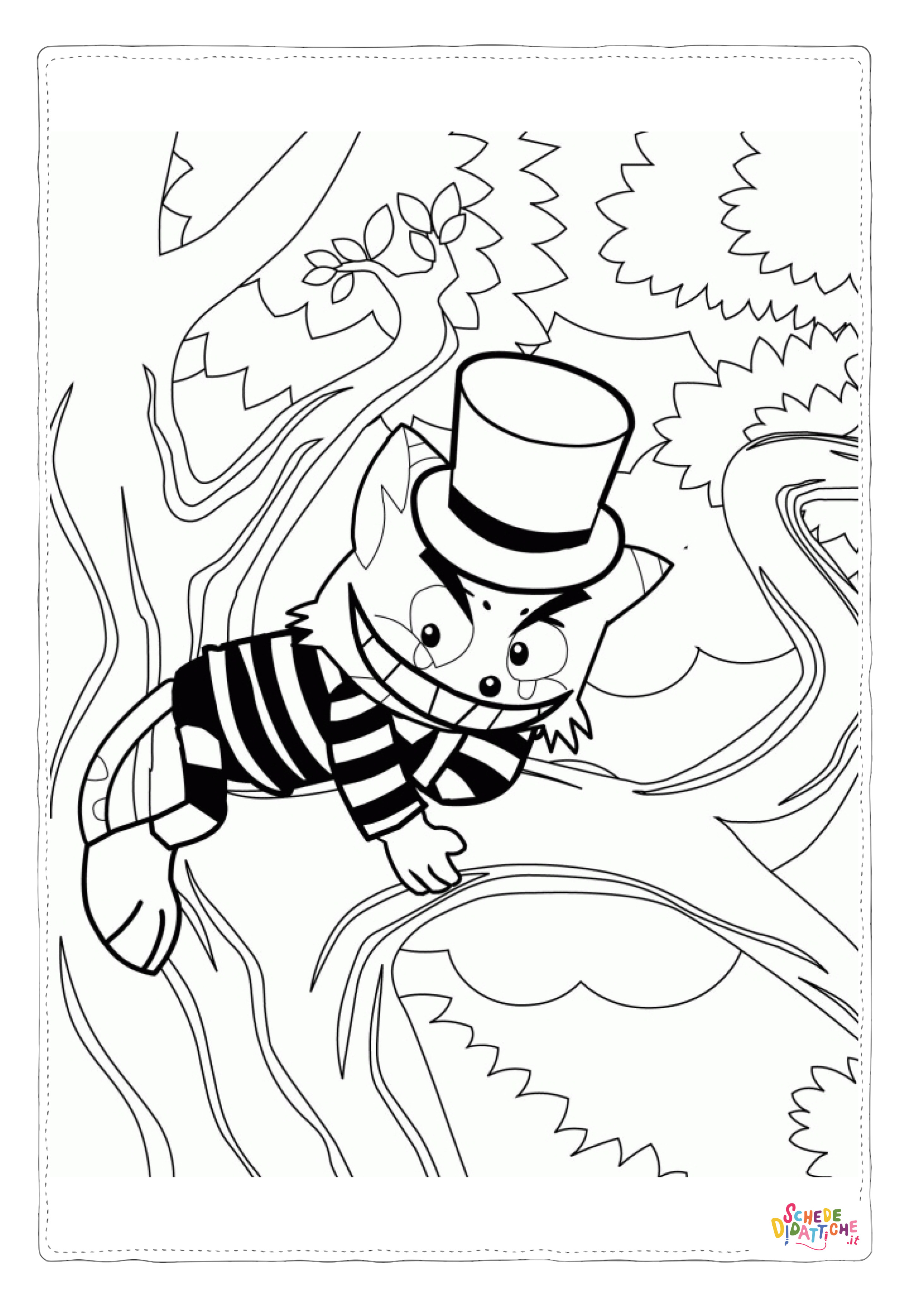 Disegno di Alice nel paese delle meraviglie da stampare e colorare 24