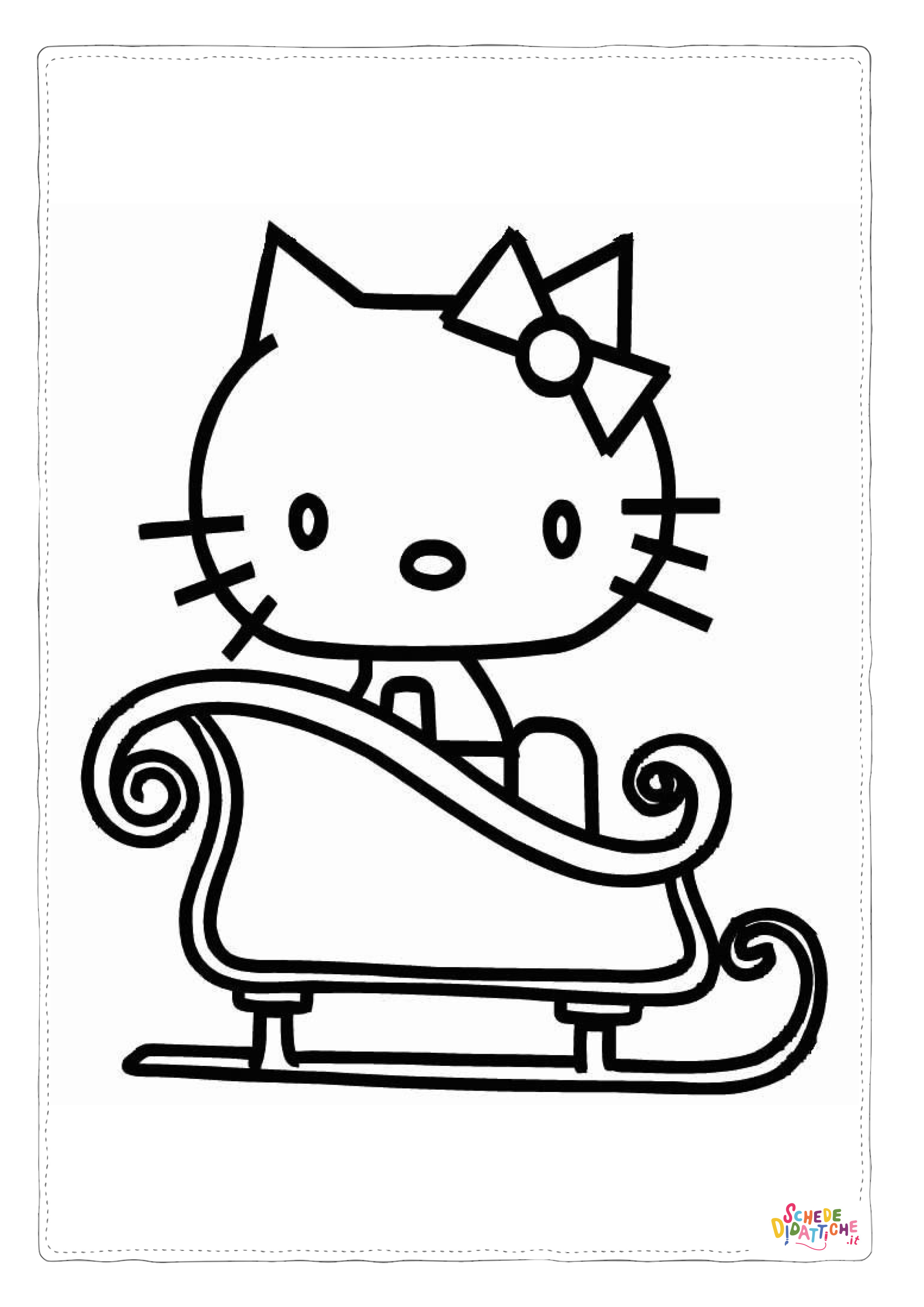 Disegno "Disegno di Hello Kitty da stampare e colorare 201" Disegno di Hello Kitty da stampare e colorare 201