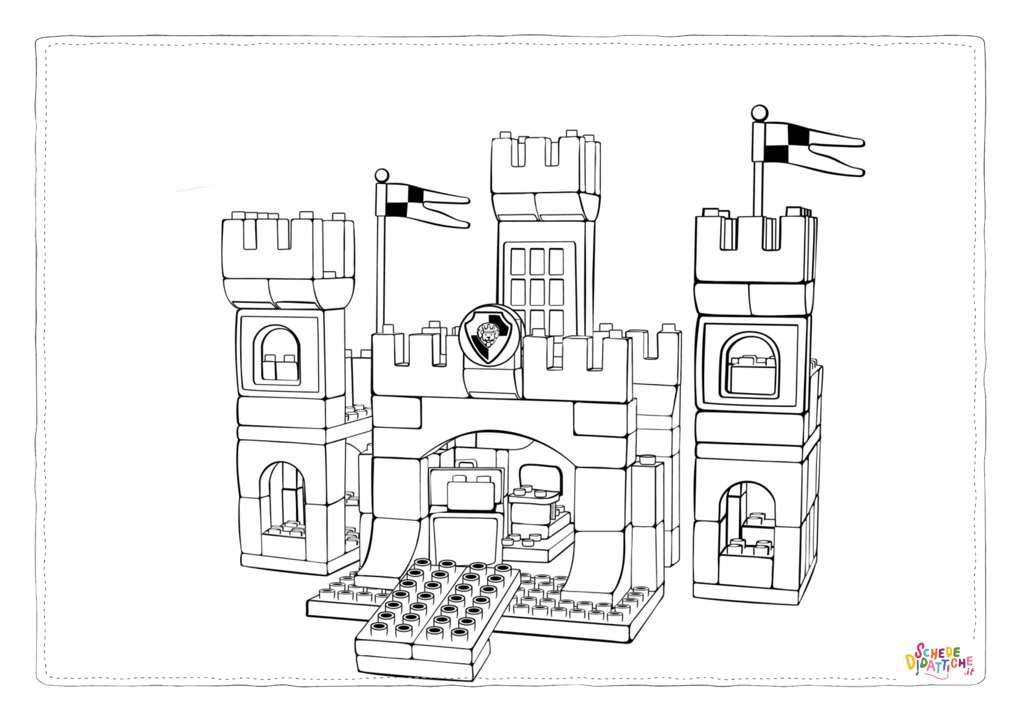 Disegno di LEGO Castle da stampare e colorare 1