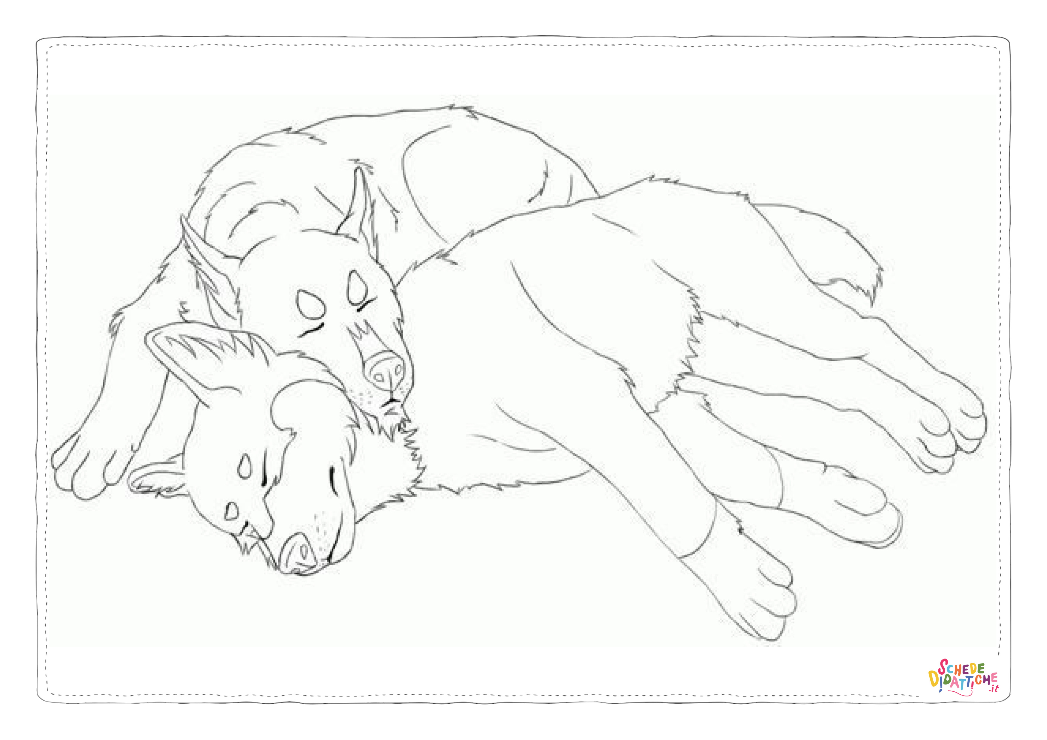 Disegno "Disegno di lupo da stampare e colorare 75" Disegno di lupo da stampare e colorare 75