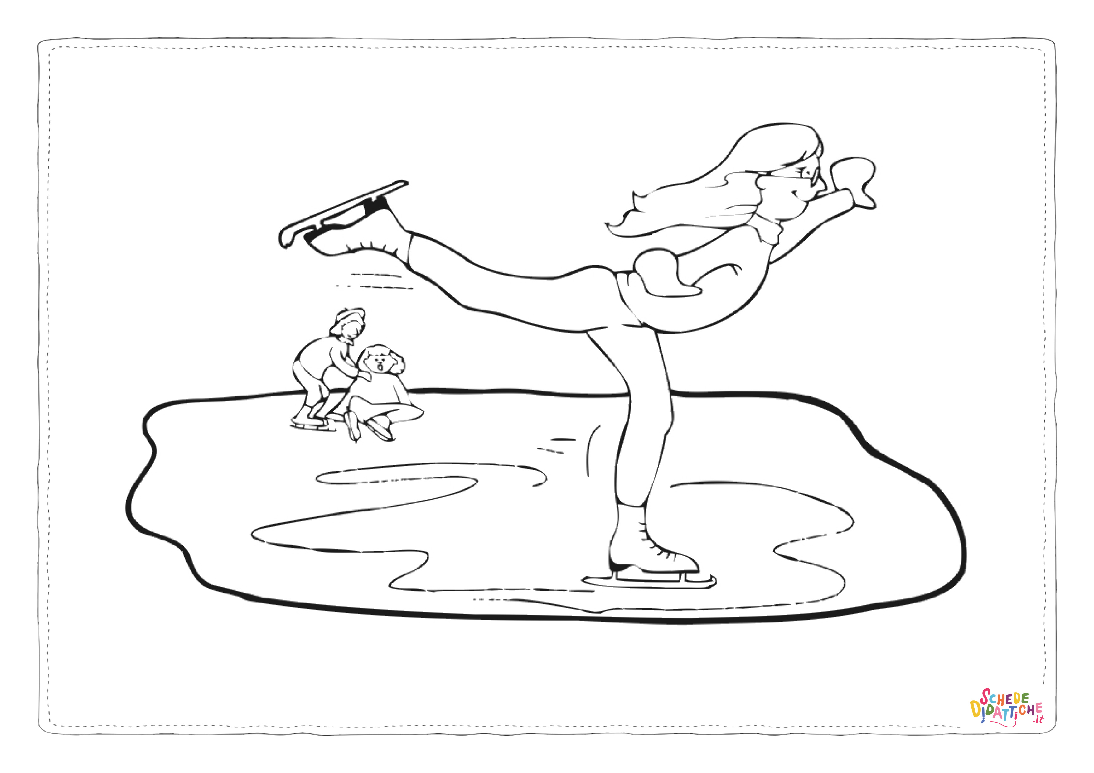 Disegno "Disegno di pattinaggio da stampare e colorare 26" Disegno di pattinaggio da stampare e colorare 26